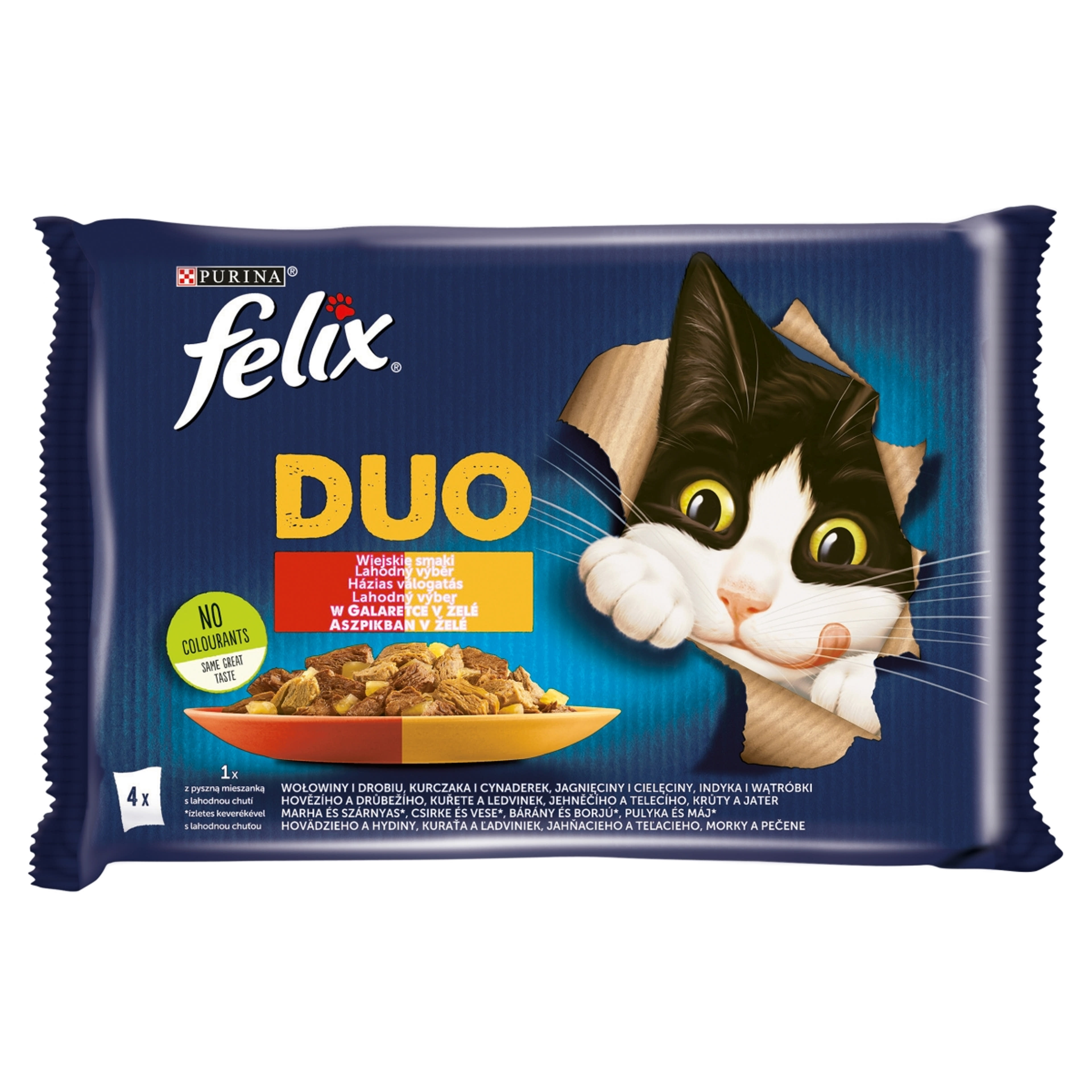 Felix Fantasic alutasak macskáknak, házias válogatás 4x85 g - 340 g