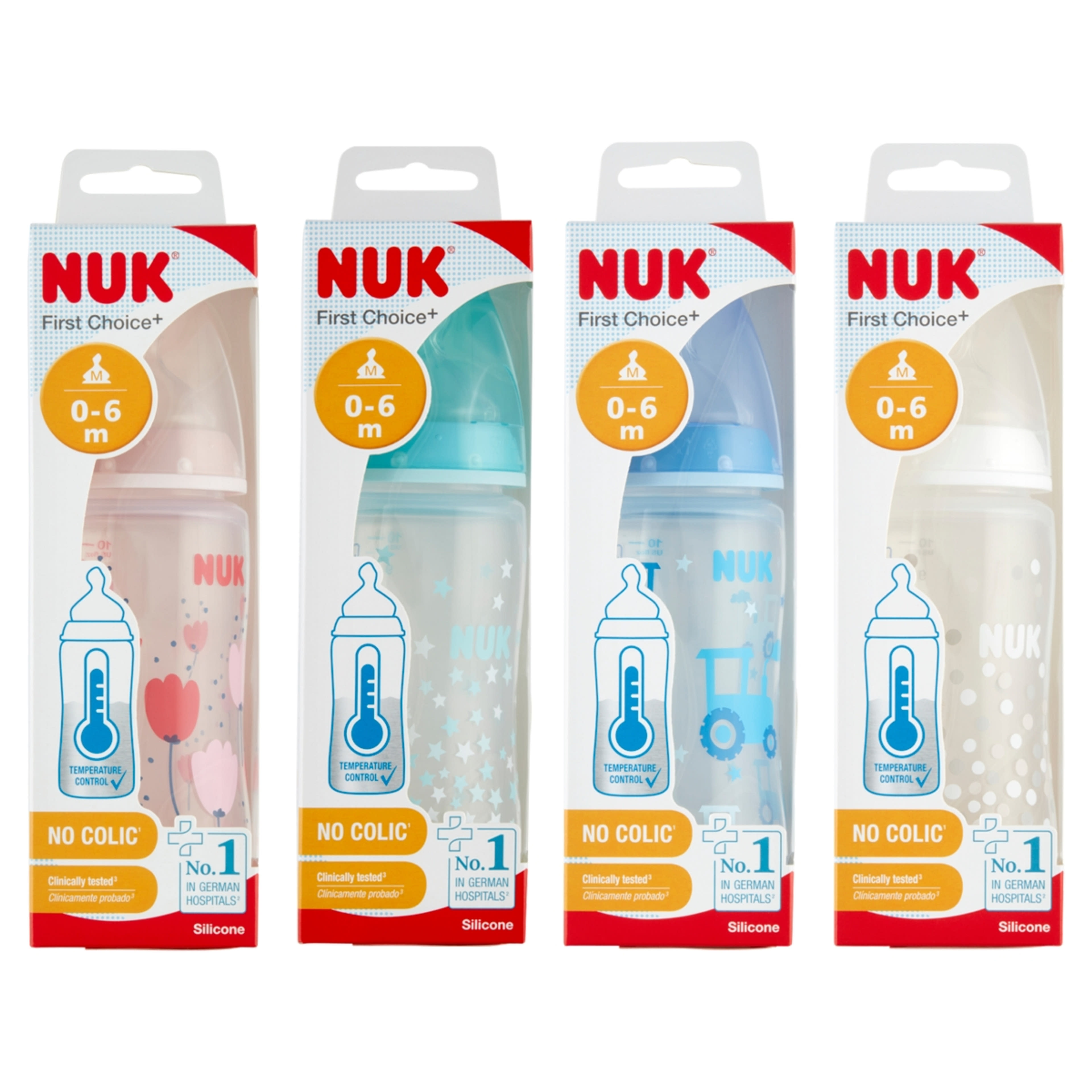 Nuk Fc+cumisüveg hőmérővel 300 ml - 1 db