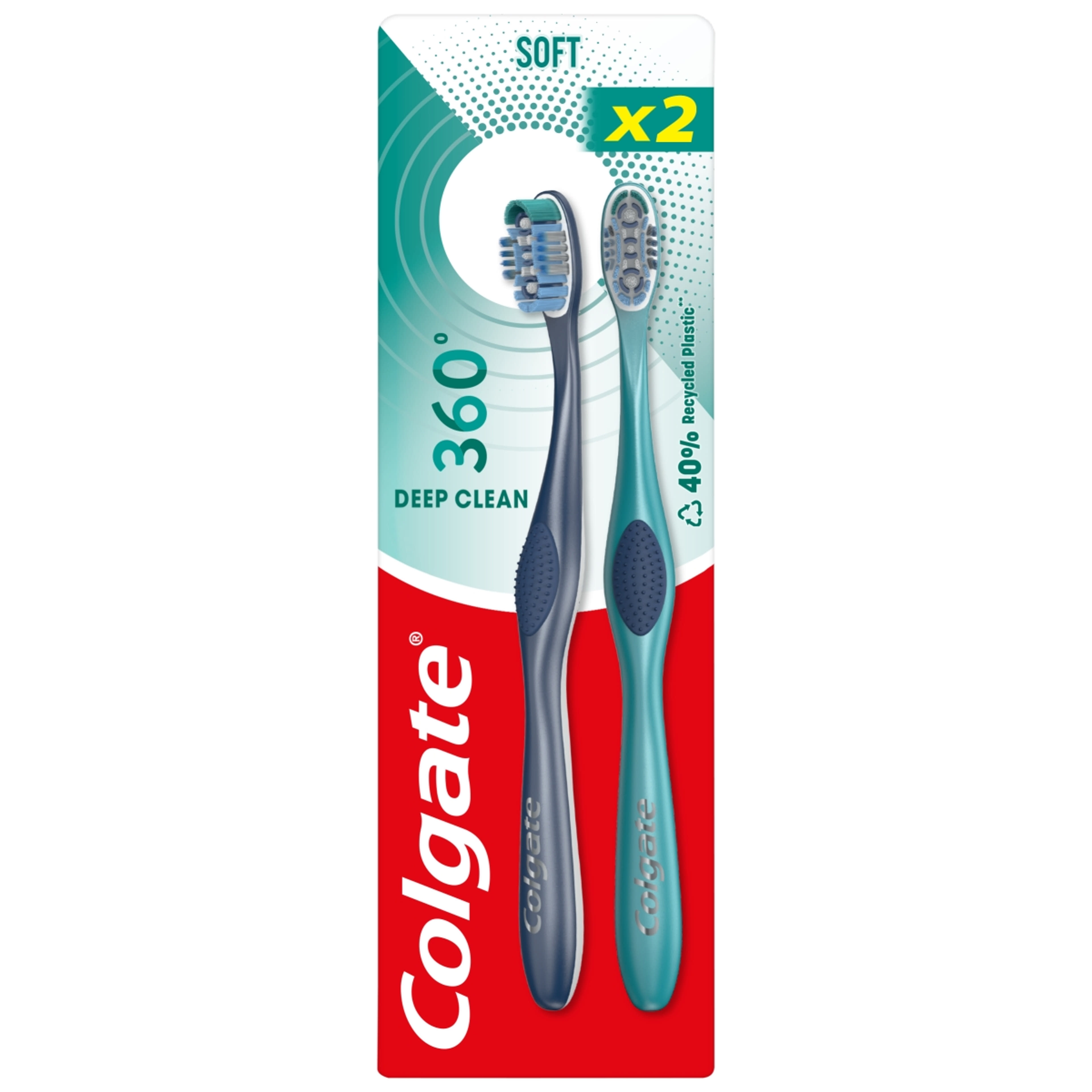 Colgate 360 Deep Clean Soft Duo fogkefe - 2 db-9