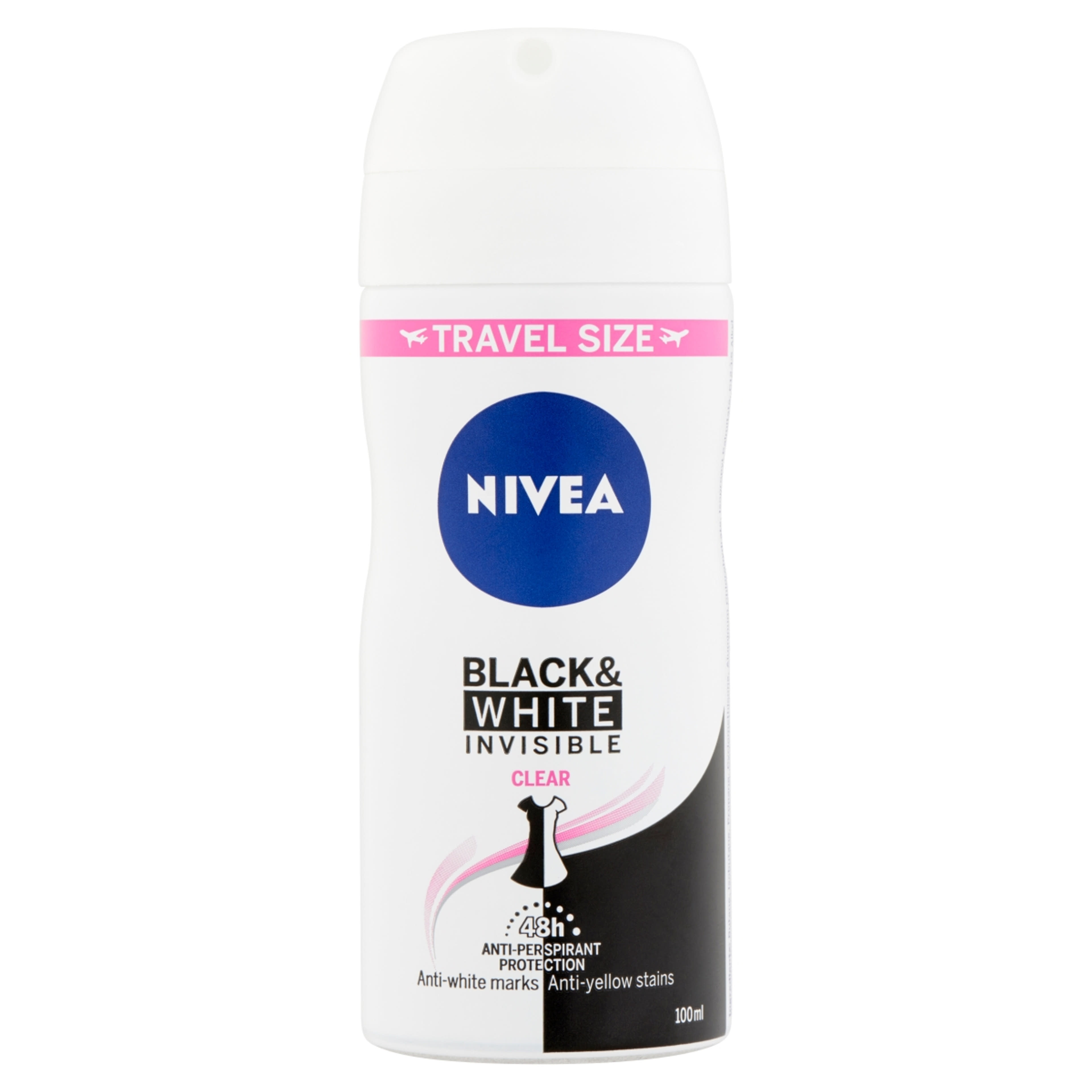 NIVEA Deo spray for Black & White Invisible Clear Pocket Size - 100 ml-1