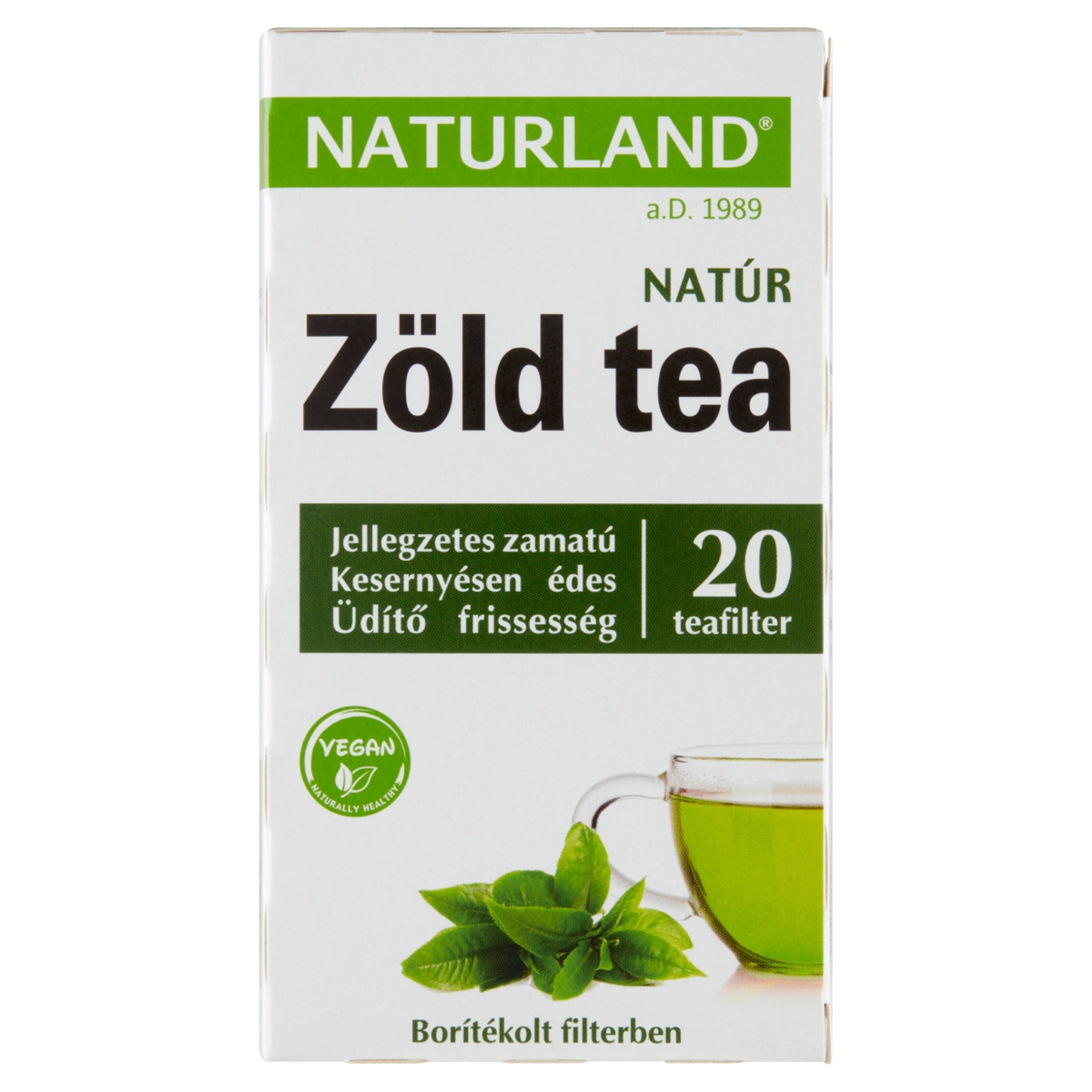 Naturland natúr zöld tea - 20 filter - 30 g-1