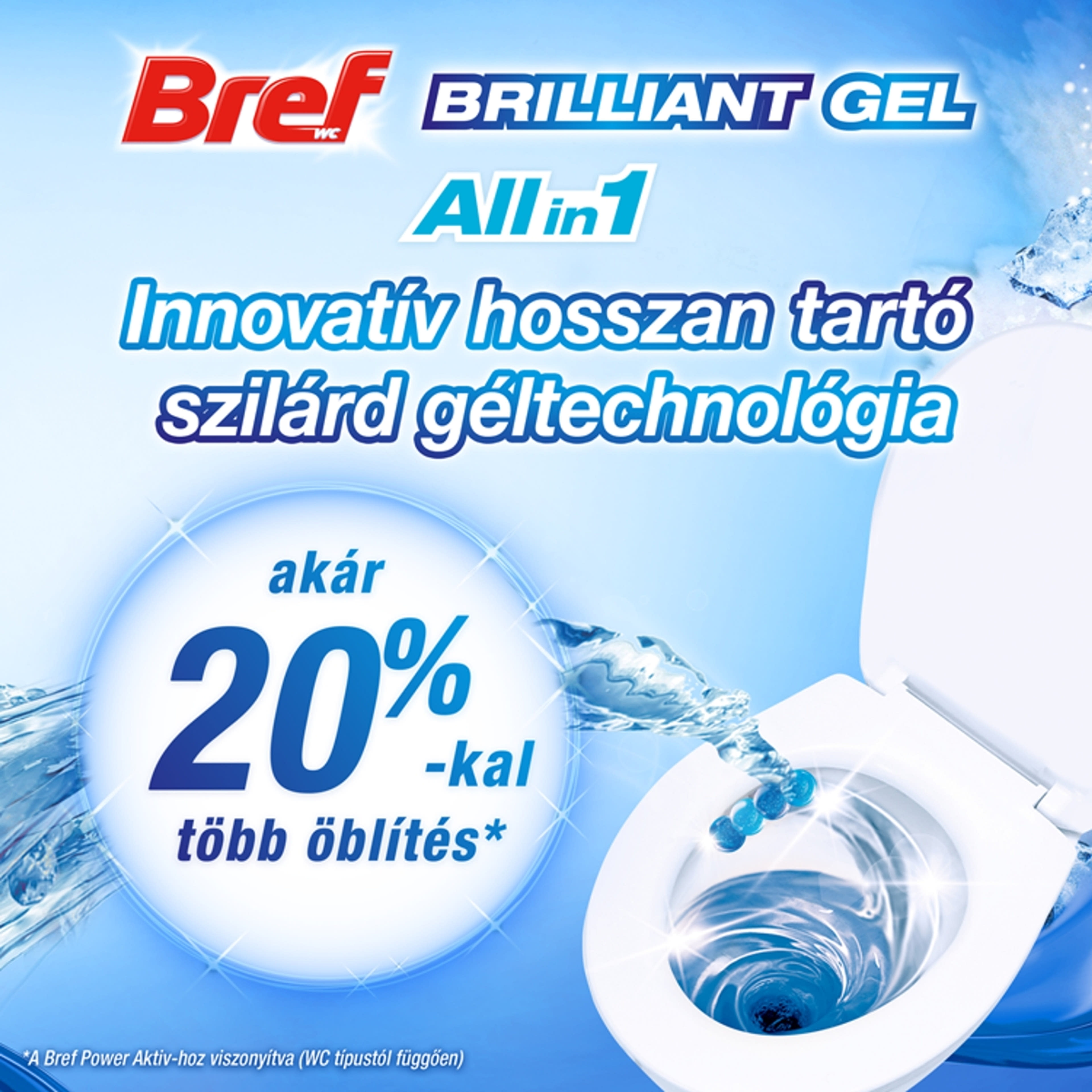 Bref Brilliant Gel Arctic Ocean WC illatosító (3x42 g) - 126 g-4