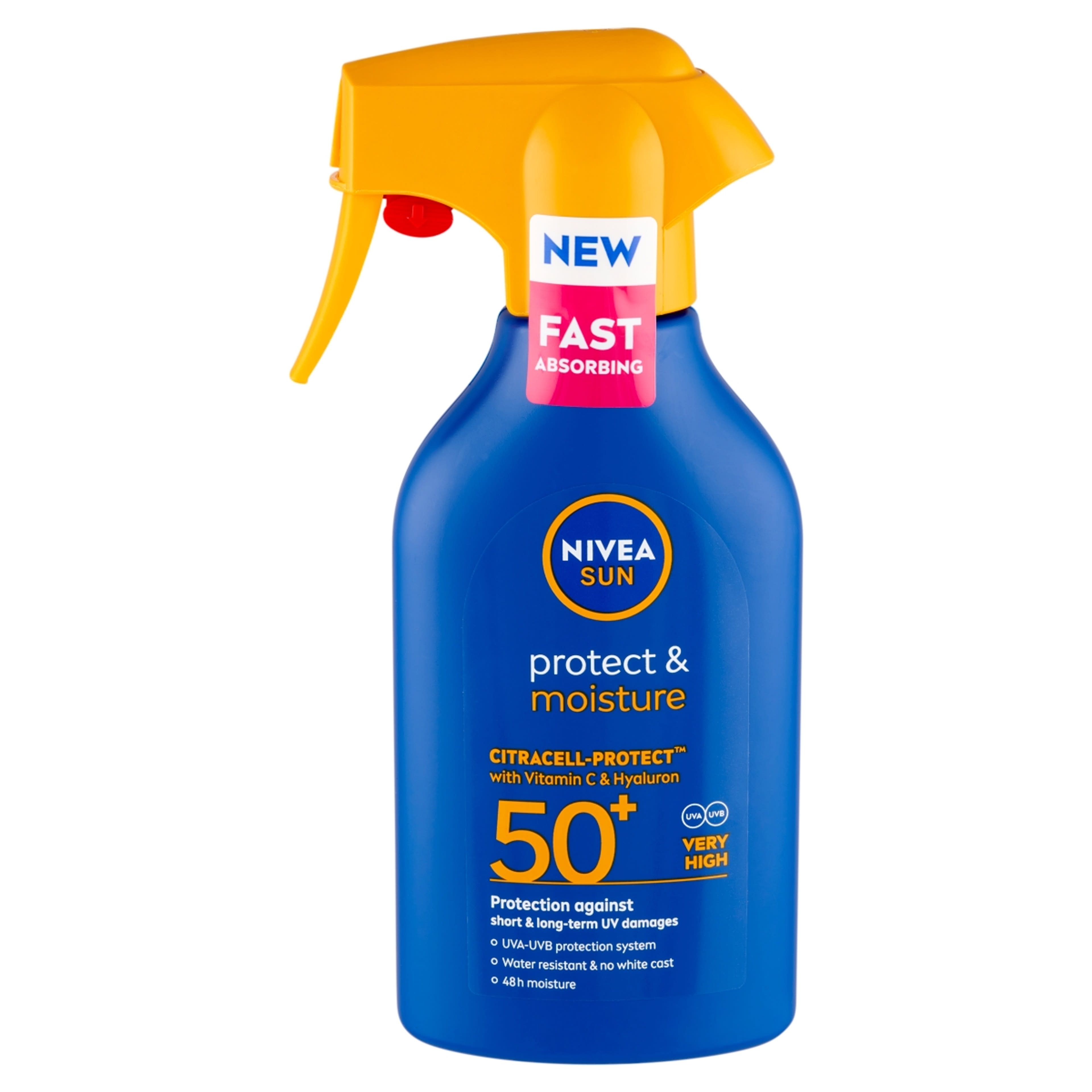 Nivea Sun Protect & Moisture szórófejes naptej F50+ - 270 ml-2