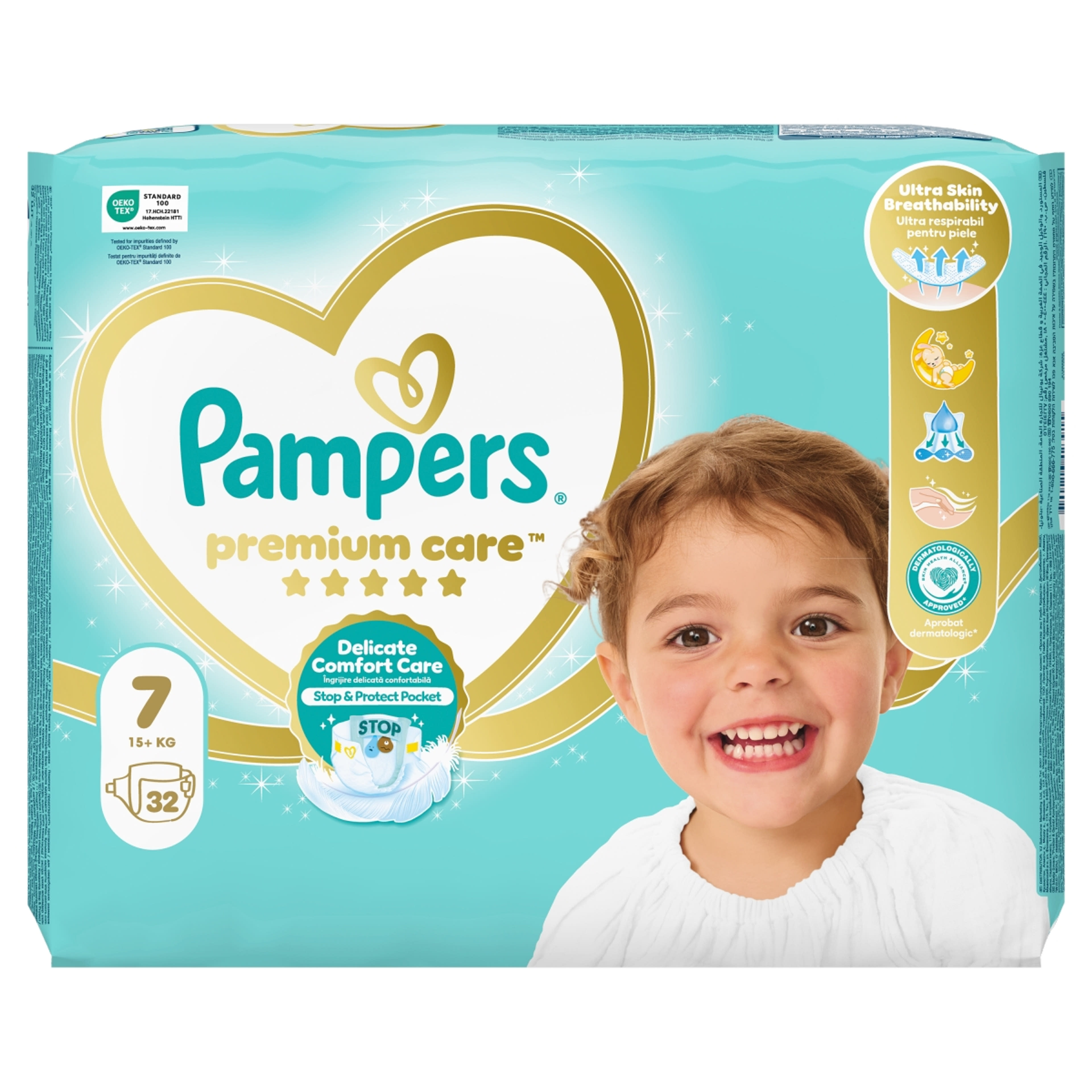 Pampers Premium Care pelenka 7-es méret 15kg+ - 32 db