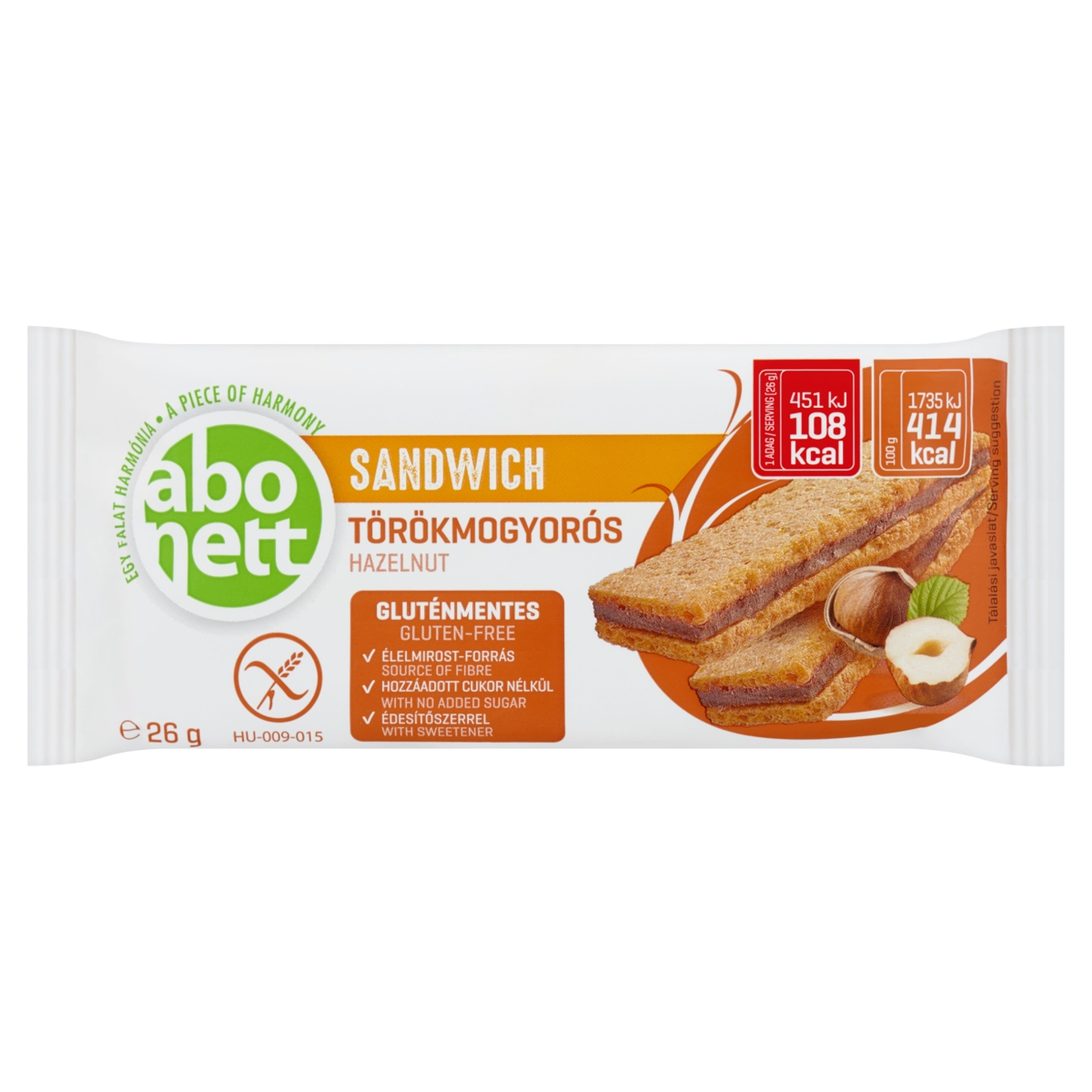 Abonett sandwich törökmogyorós - 26 g-1