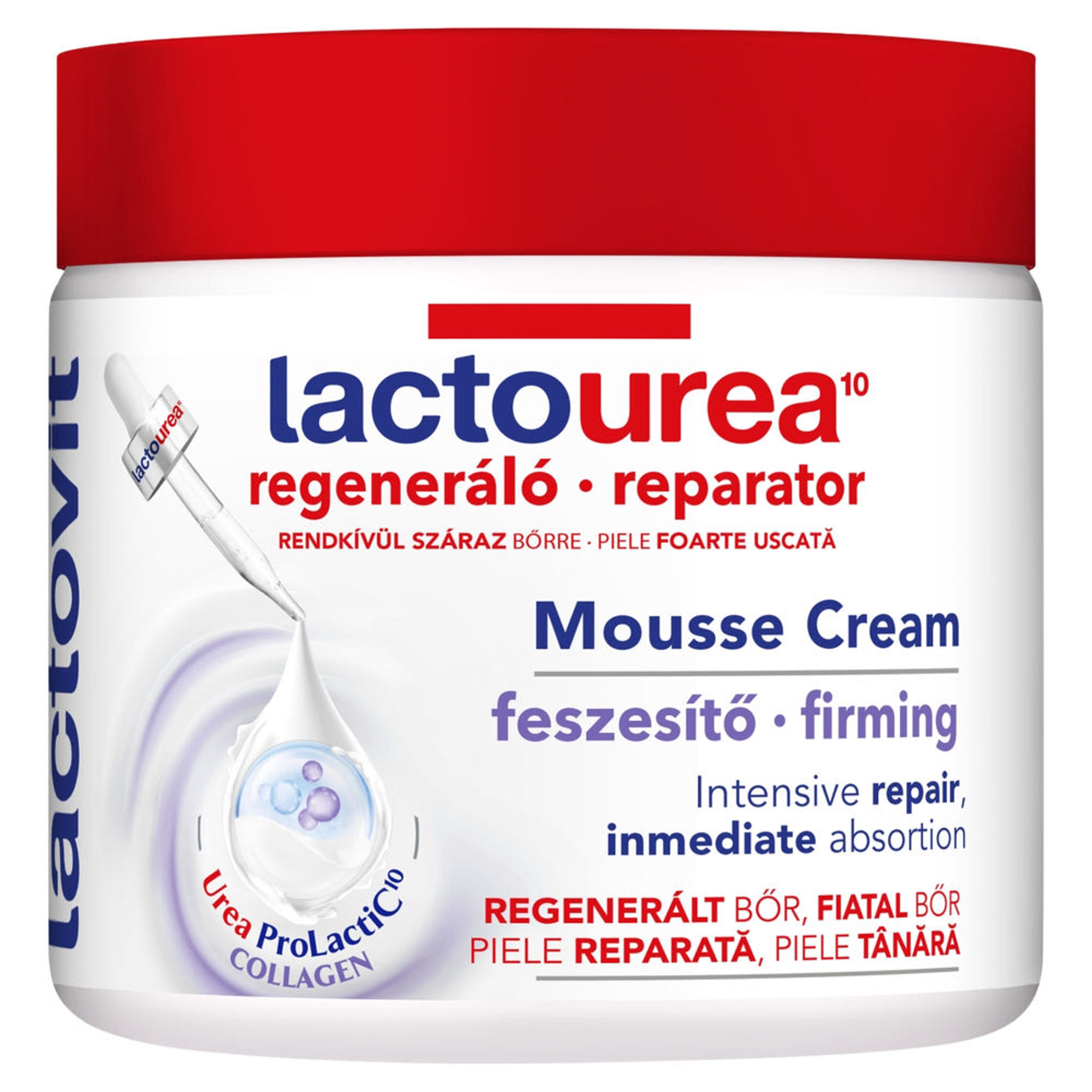 Lactovit LactoUrea Mousse Cream feszesítő testápoló - 400 ml