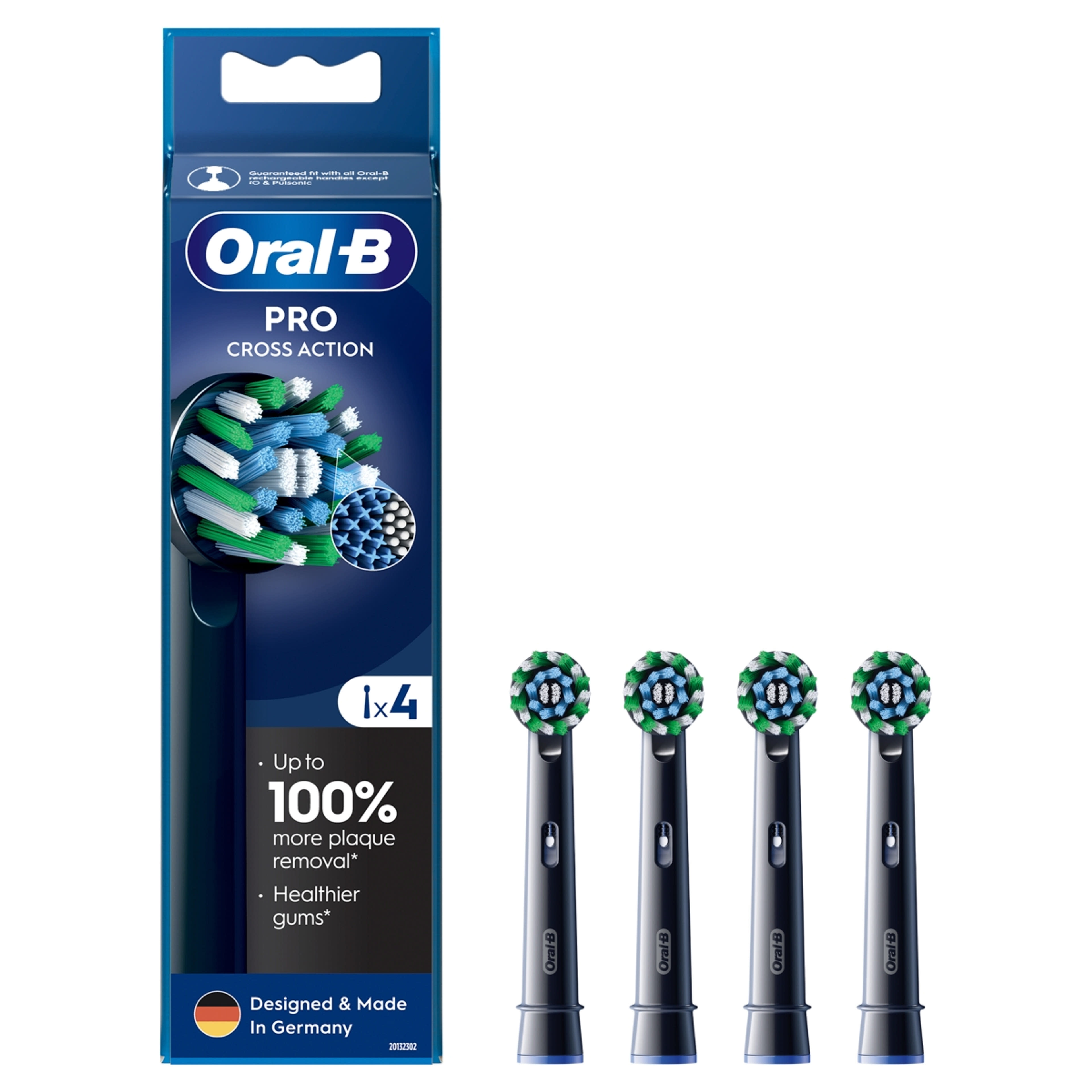 Oral-B Pro Cross Action fogkefefej /fekete - 4 db-2