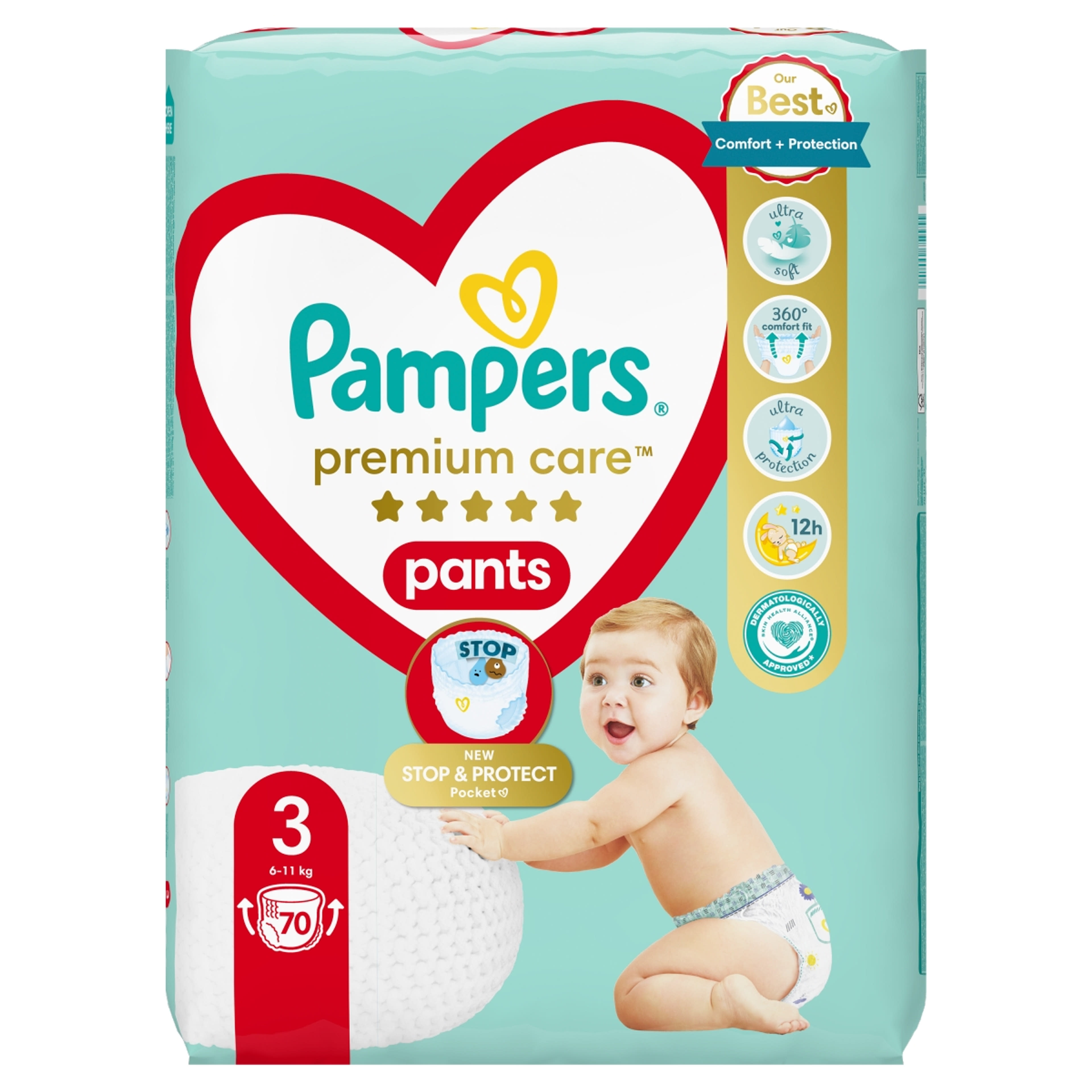 Pampers Premium Care Pants 3-as 6-11 kg - 70 db