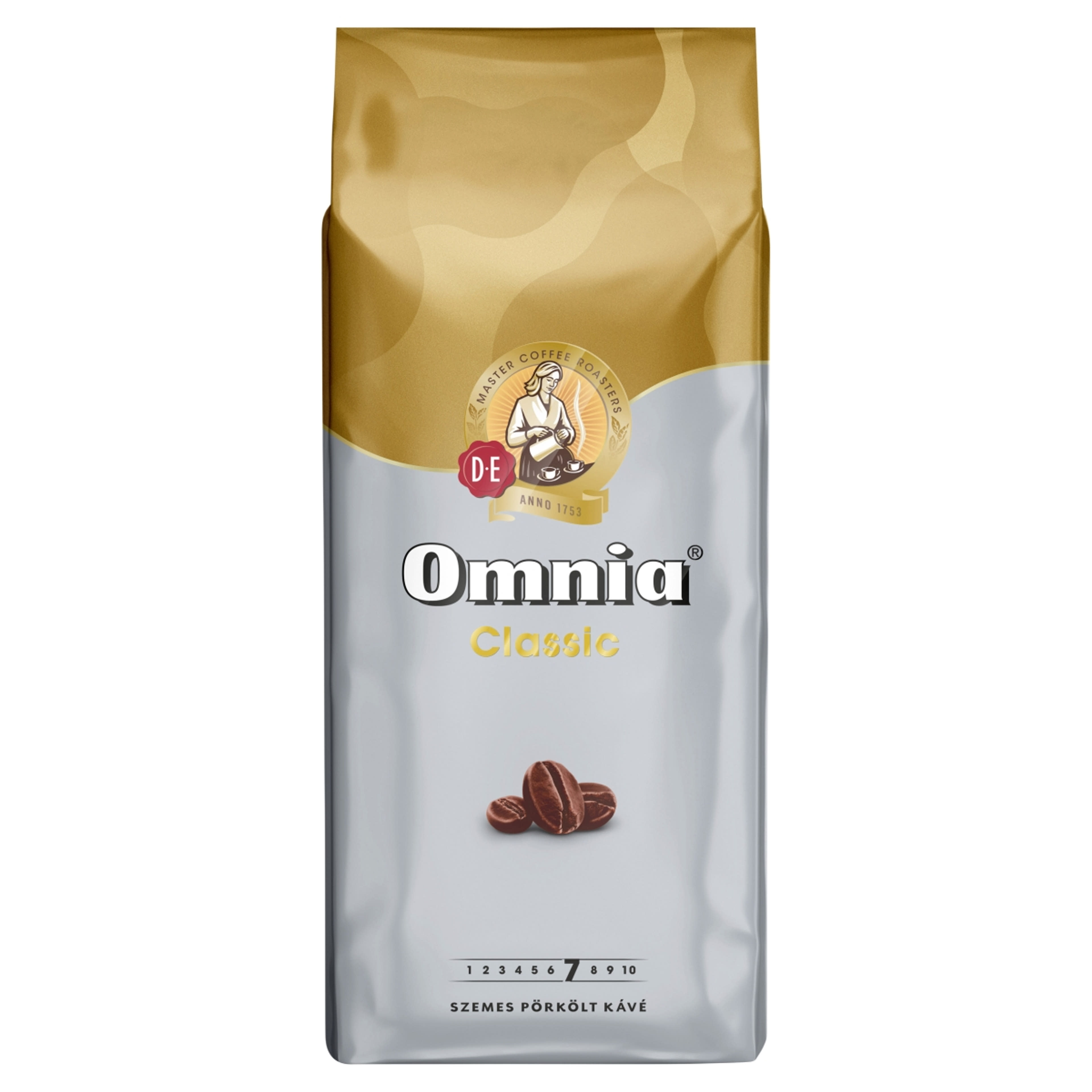 Douwe Egberts Omnia Classic eredeti pörkölésű szemes pörkölt kávé - 1000 g