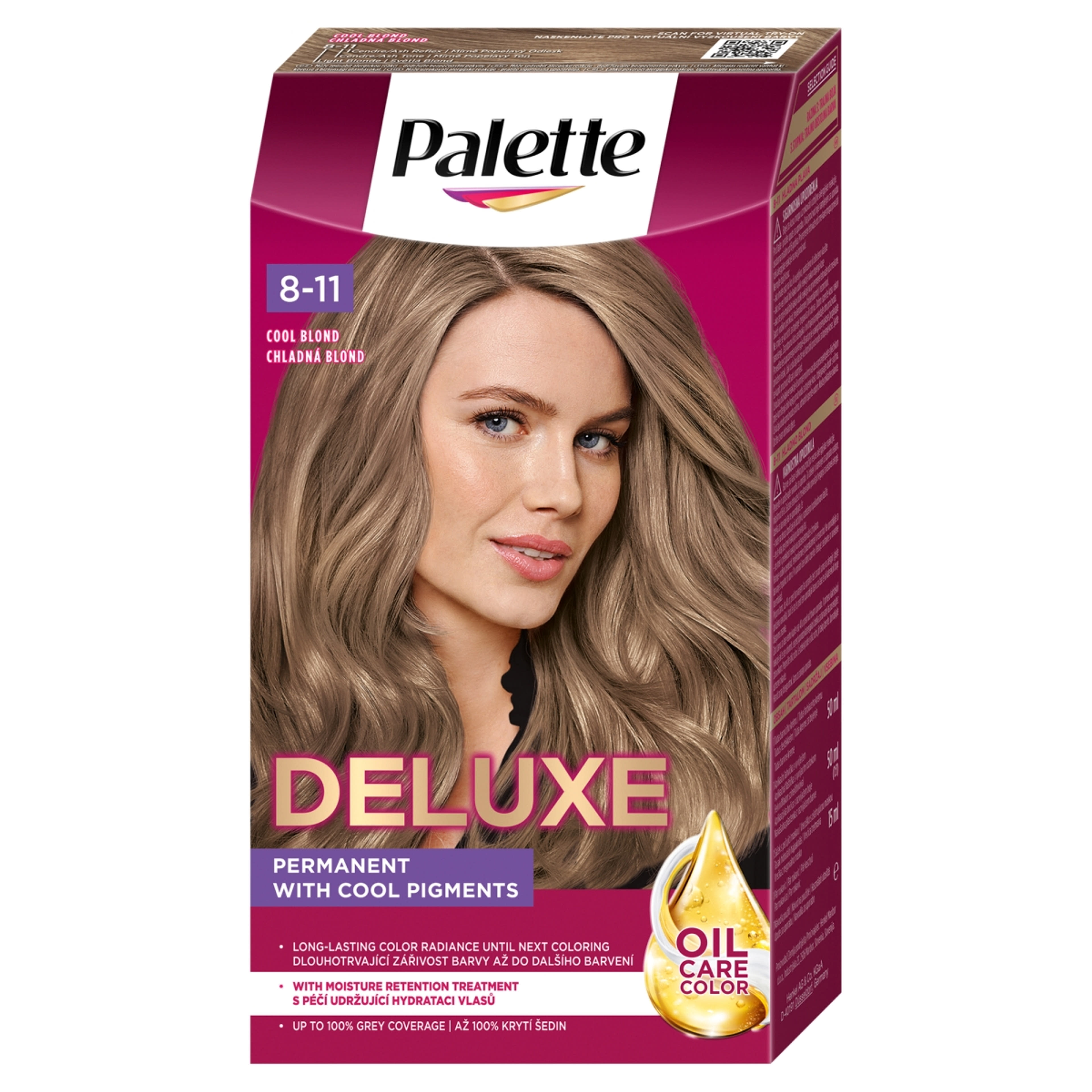Palette Deluxe tartós hajfesték 8-11 hűvös természetes szőke - 1 db-1