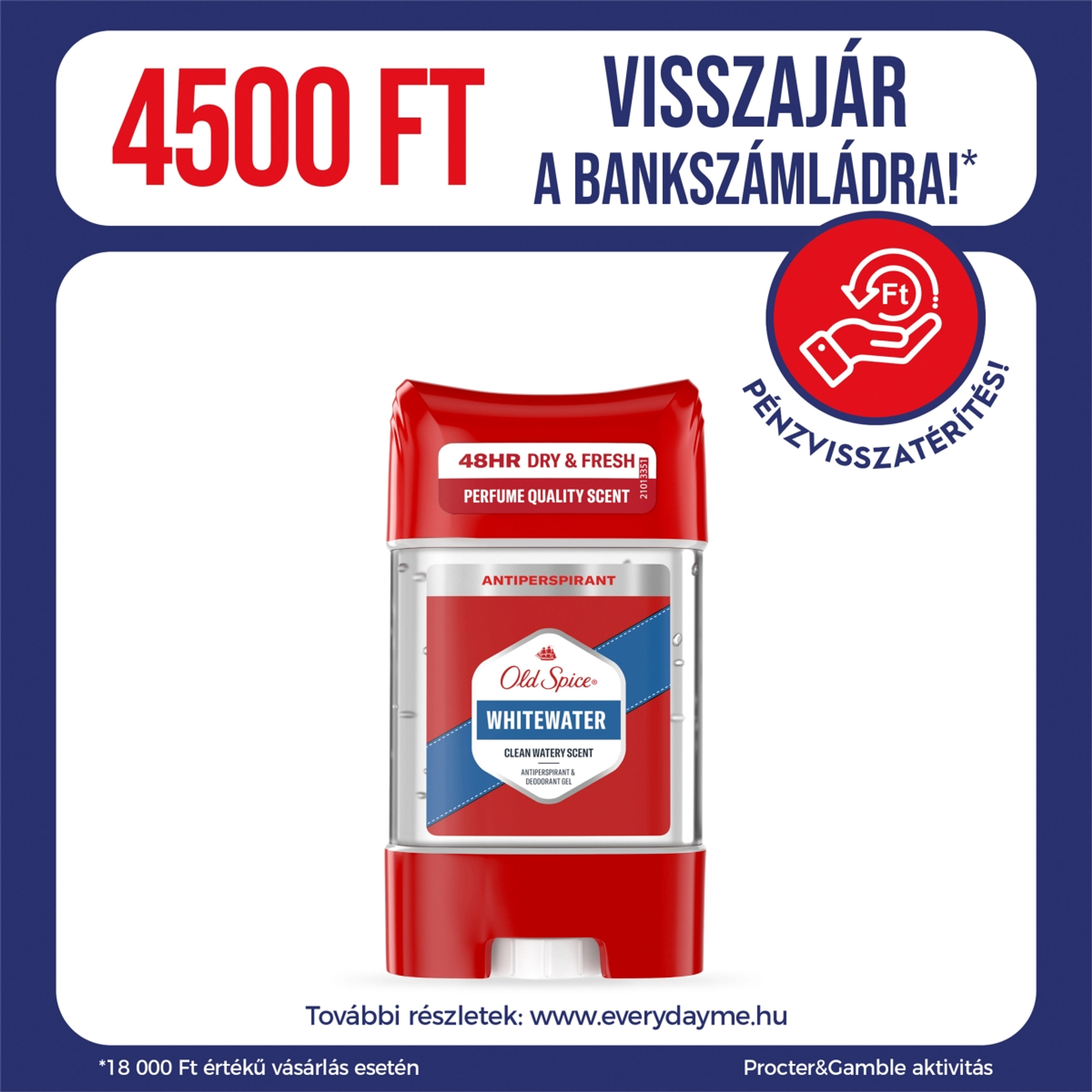 Old Spice Whitewater Clear izzadásgátló gél stift - 70 ml