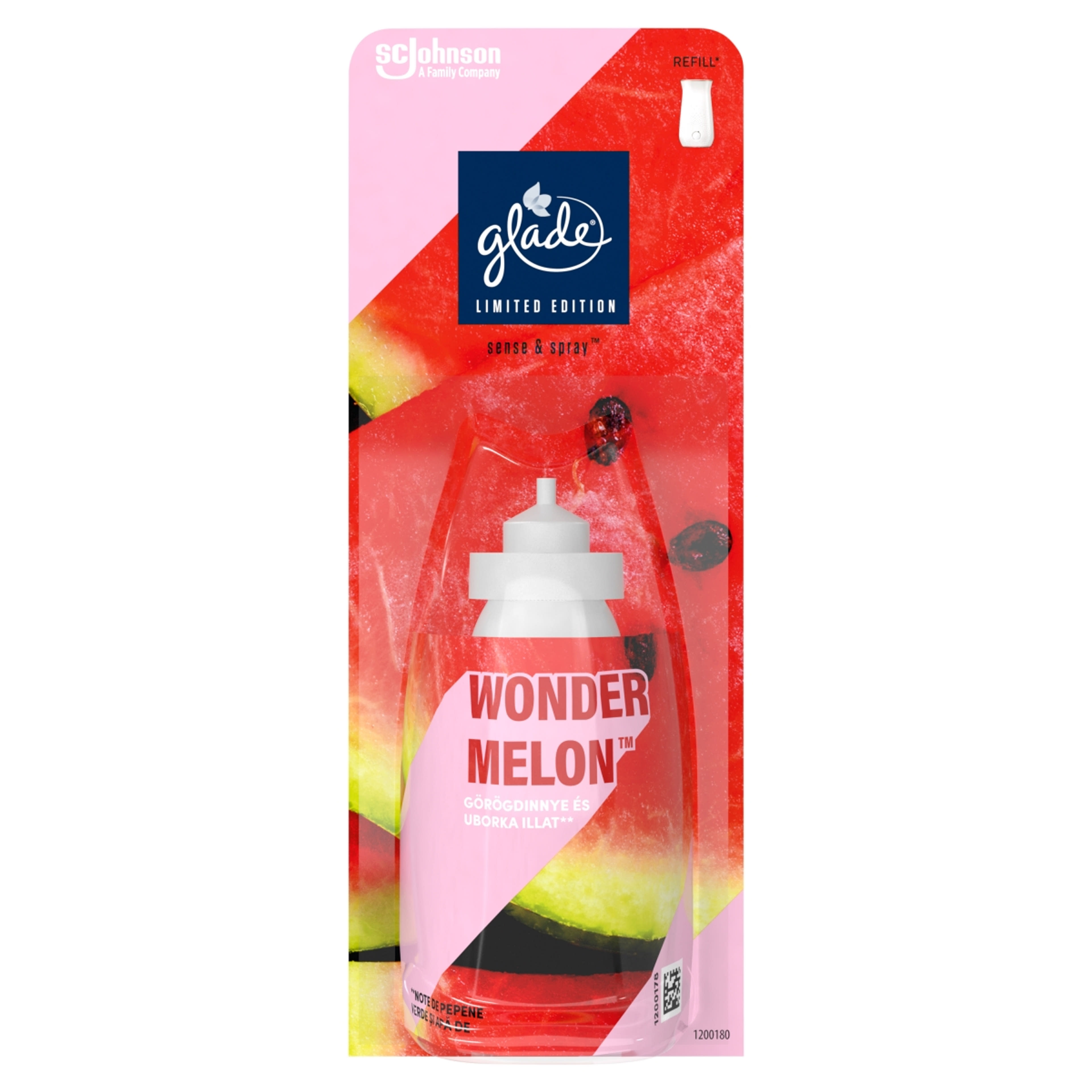 Glade Sense & Spray Wonder Melon automata légfrissítő utántöltő - 18 ml