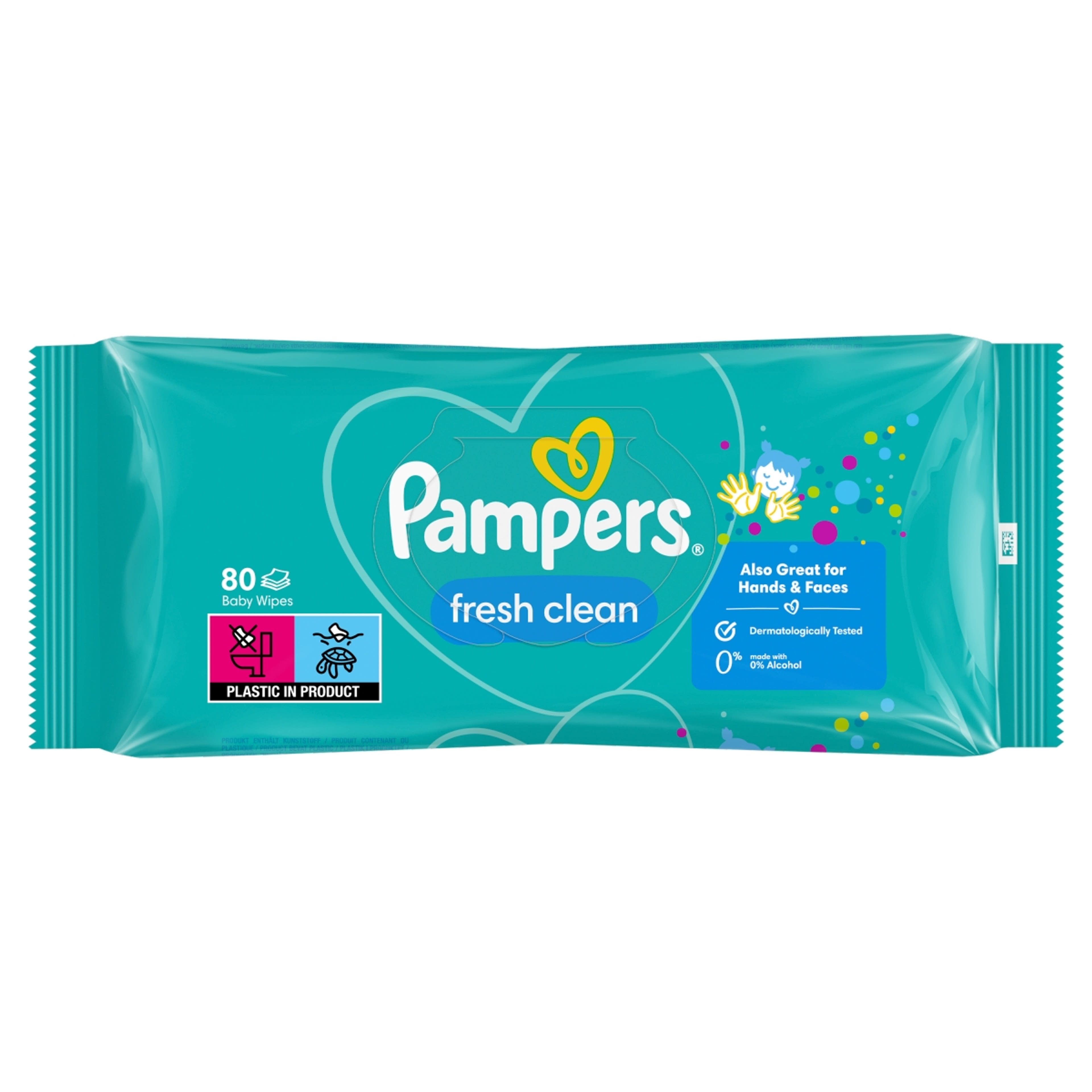 Pampers fresh clean törlőkendő - 80 db