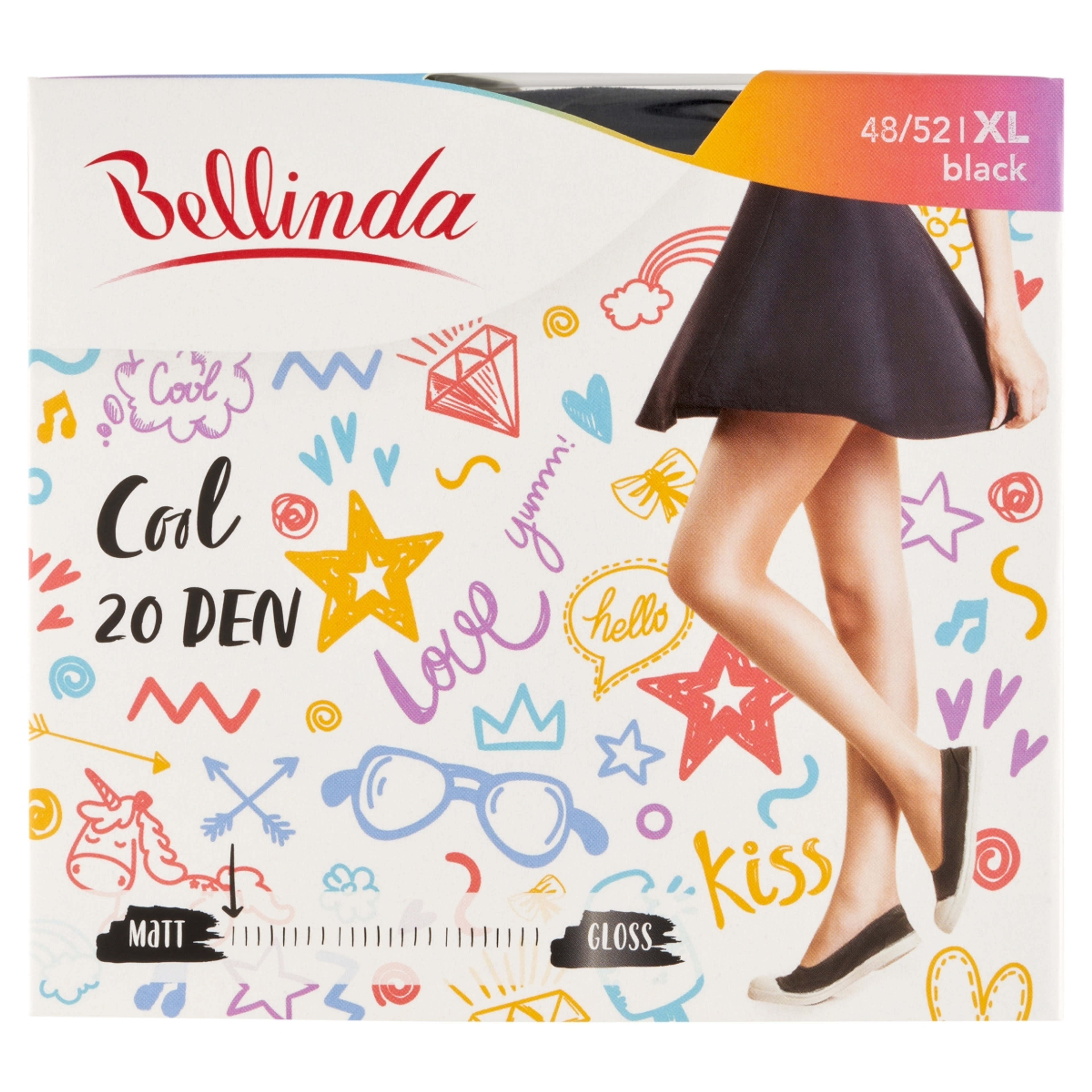 Bellinda Cool 20 Den Fekete XL Harisnya - 1 db-1