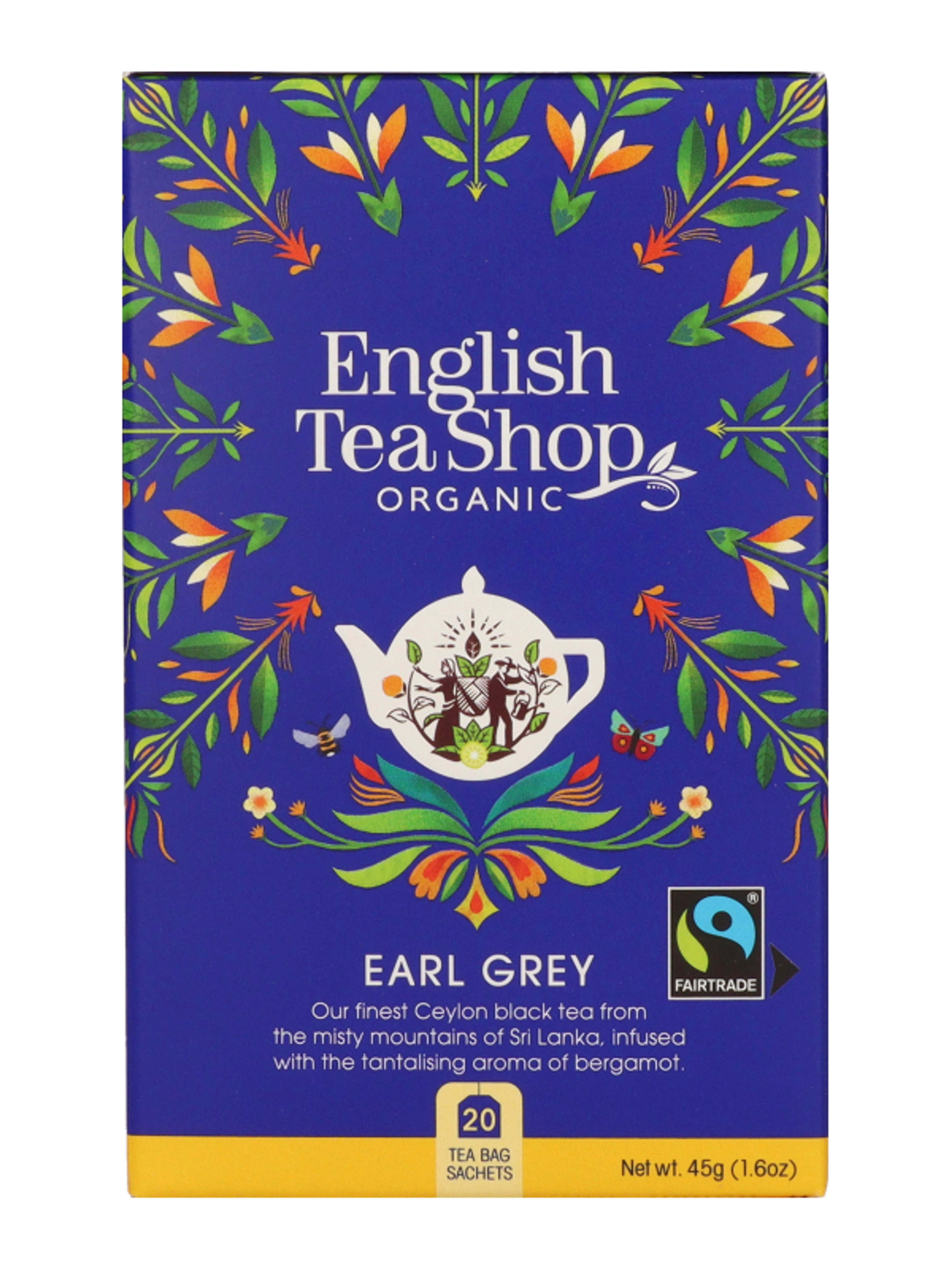 English Tea Shop Bio Earl Gray tea 20 db teafilter - 45 g
