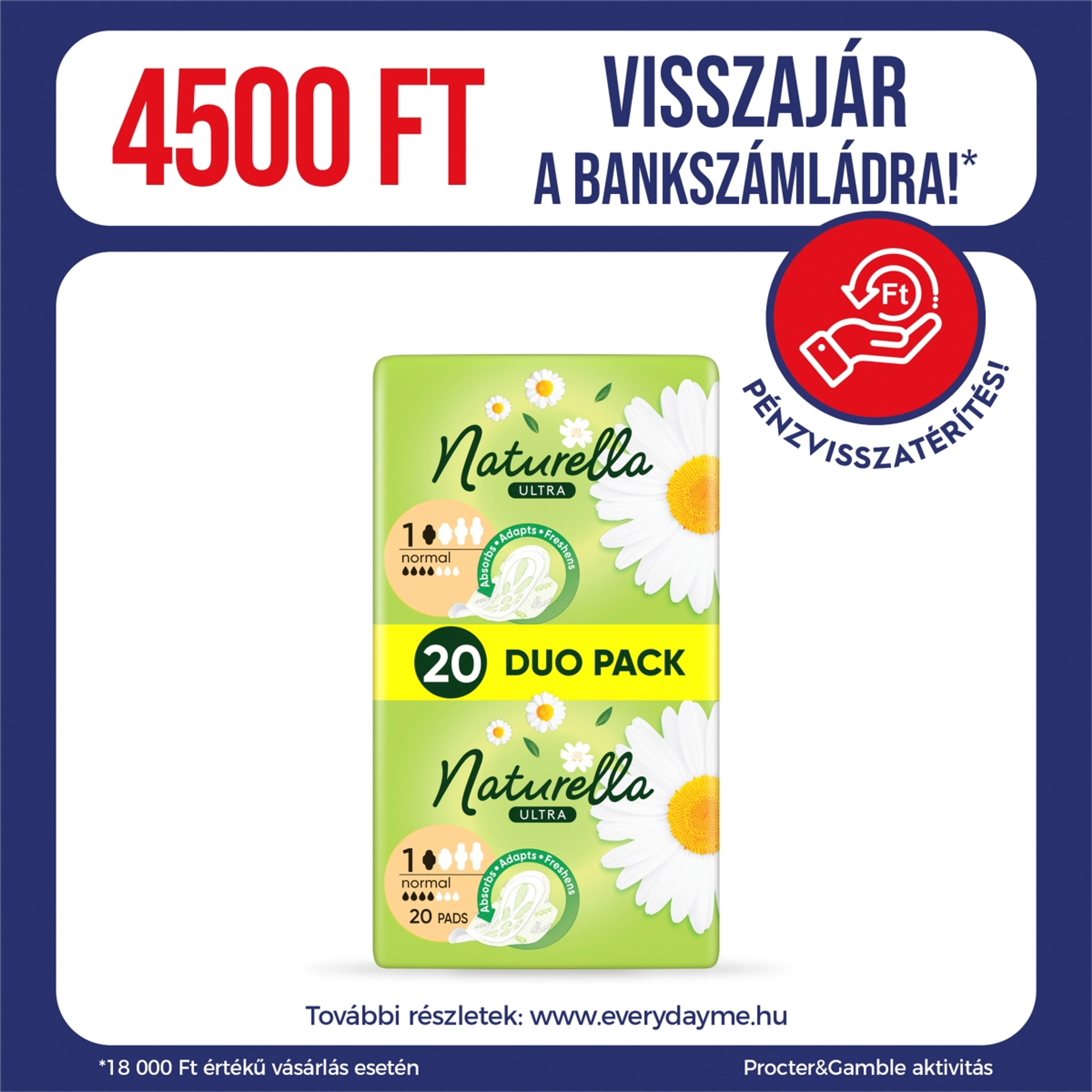 Naturella Ultra Normal egészségügyi betét - 20 db