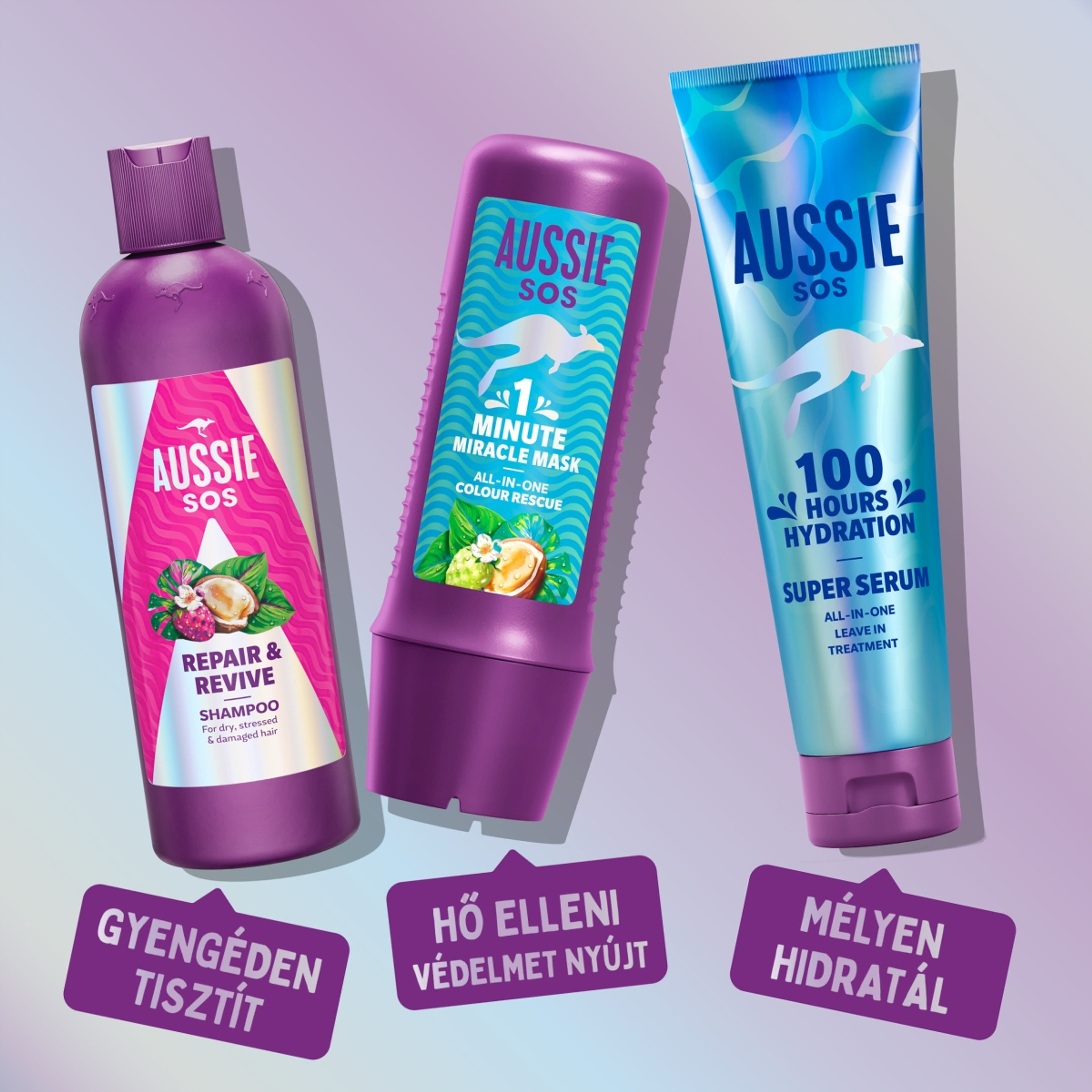 Aussie SOS 1 Minute Miracle Colour hajmaszk - 250 ml-5