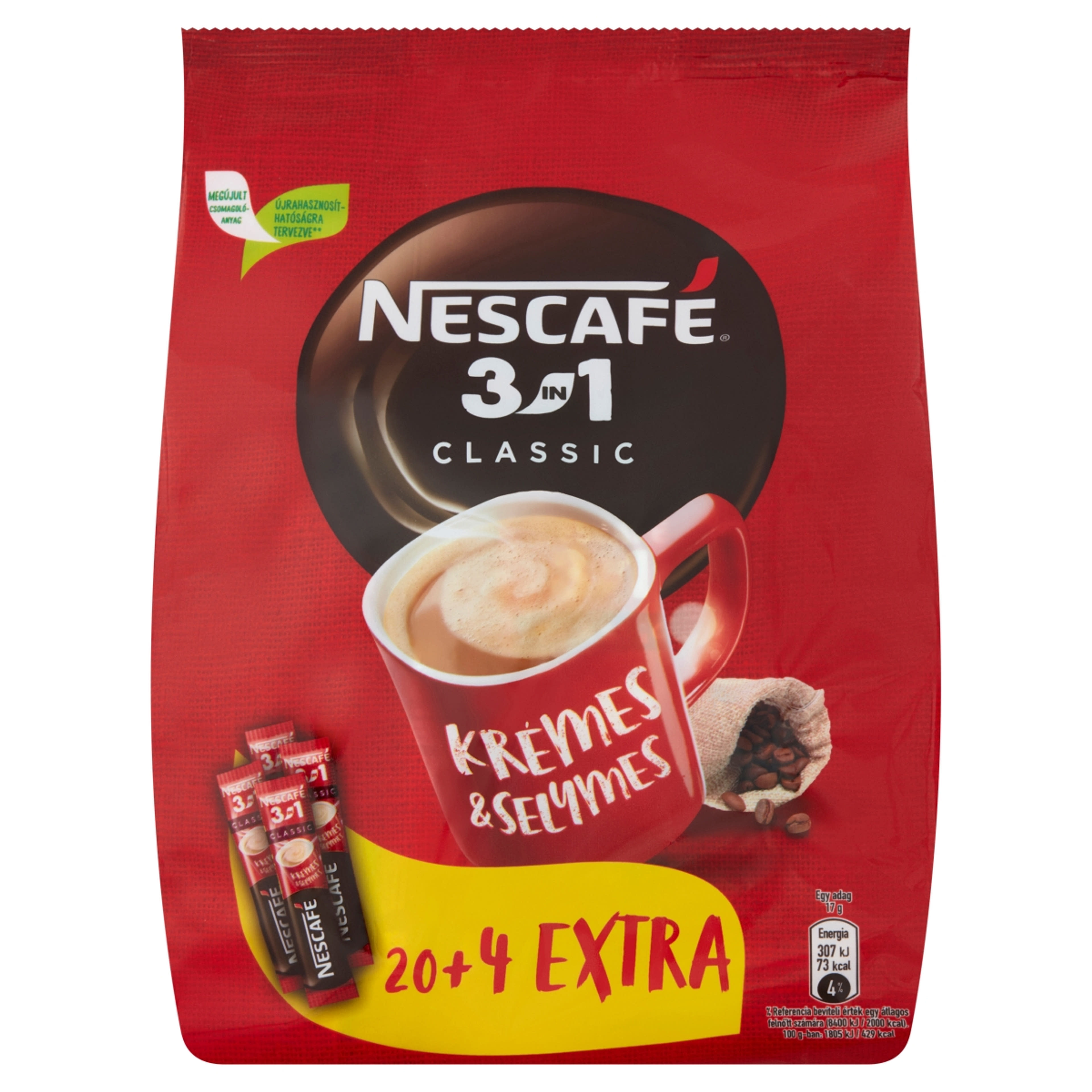 Nescafé 3in1 Classic kávéspecialitás 24 db - 17 g