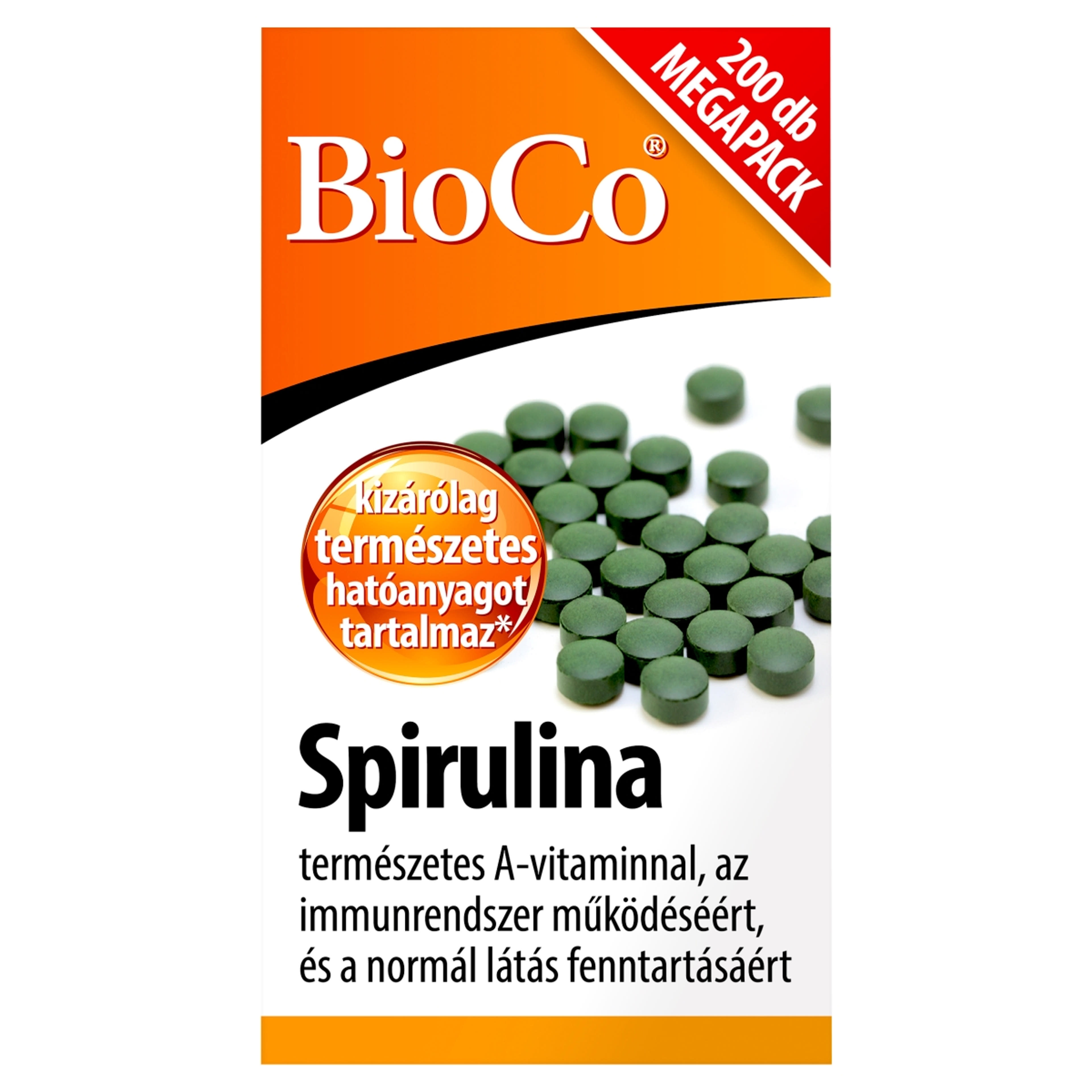 Bioco Spirulina Megapack étrendkiegészítő tabletta - 200 db-1