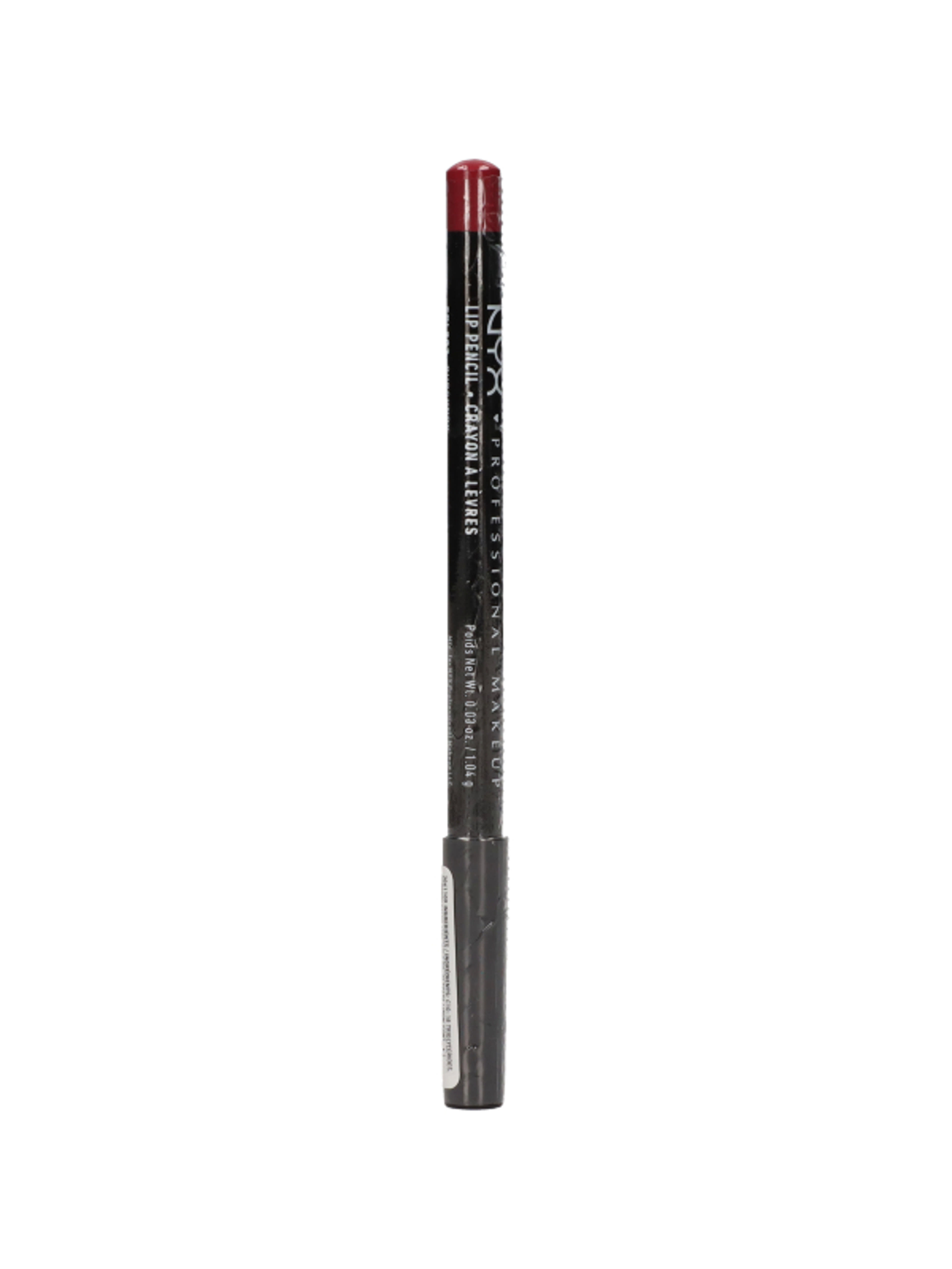 NYX Professional Makeup Slim Lip Pencil ajakkontúr ceruza, Burgundy - 1 db-6