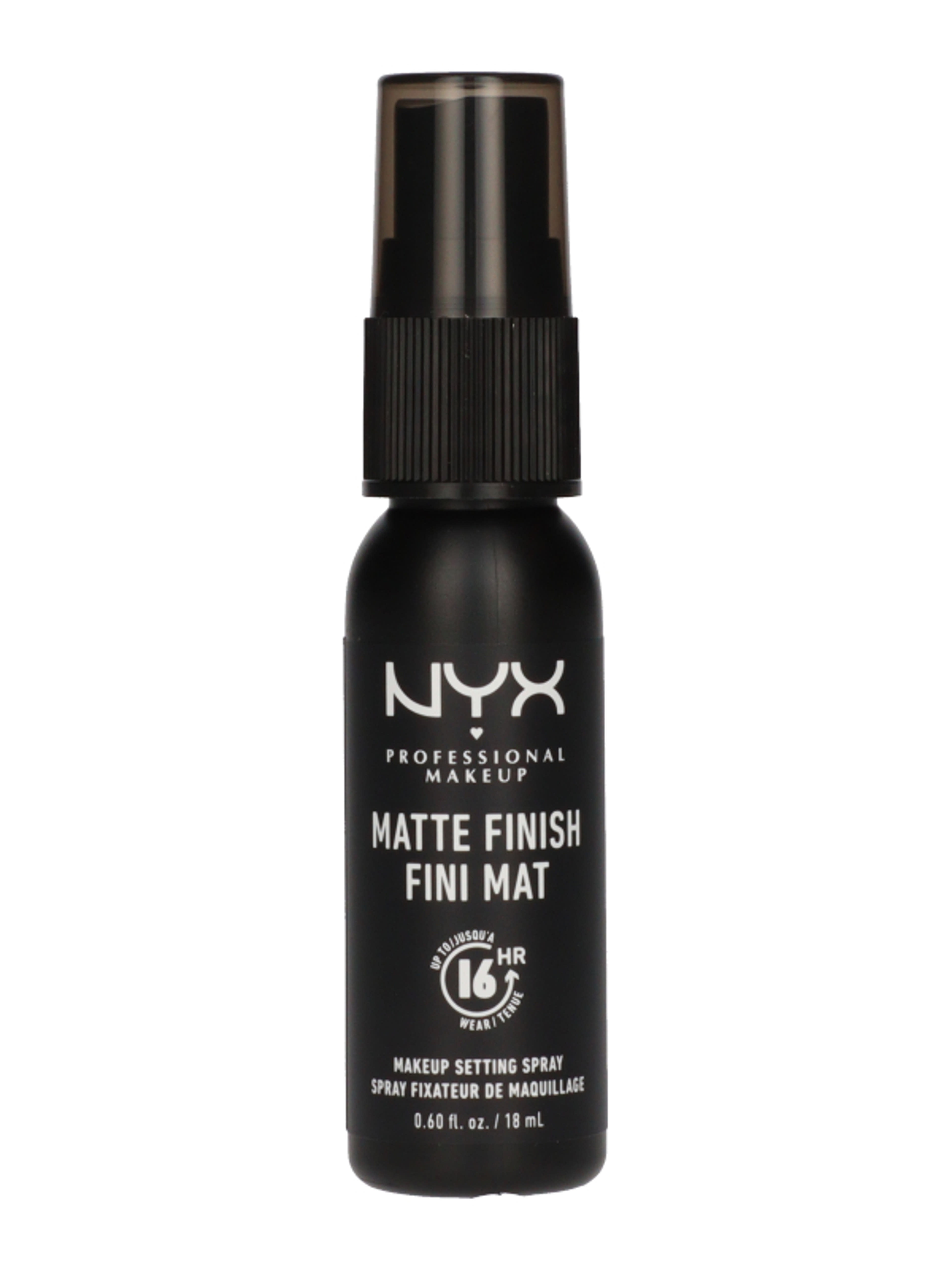 NYX Professional Makeup Makeup Setting Spary Mini Matte Finish matt hatású fixáló spray - 1 db