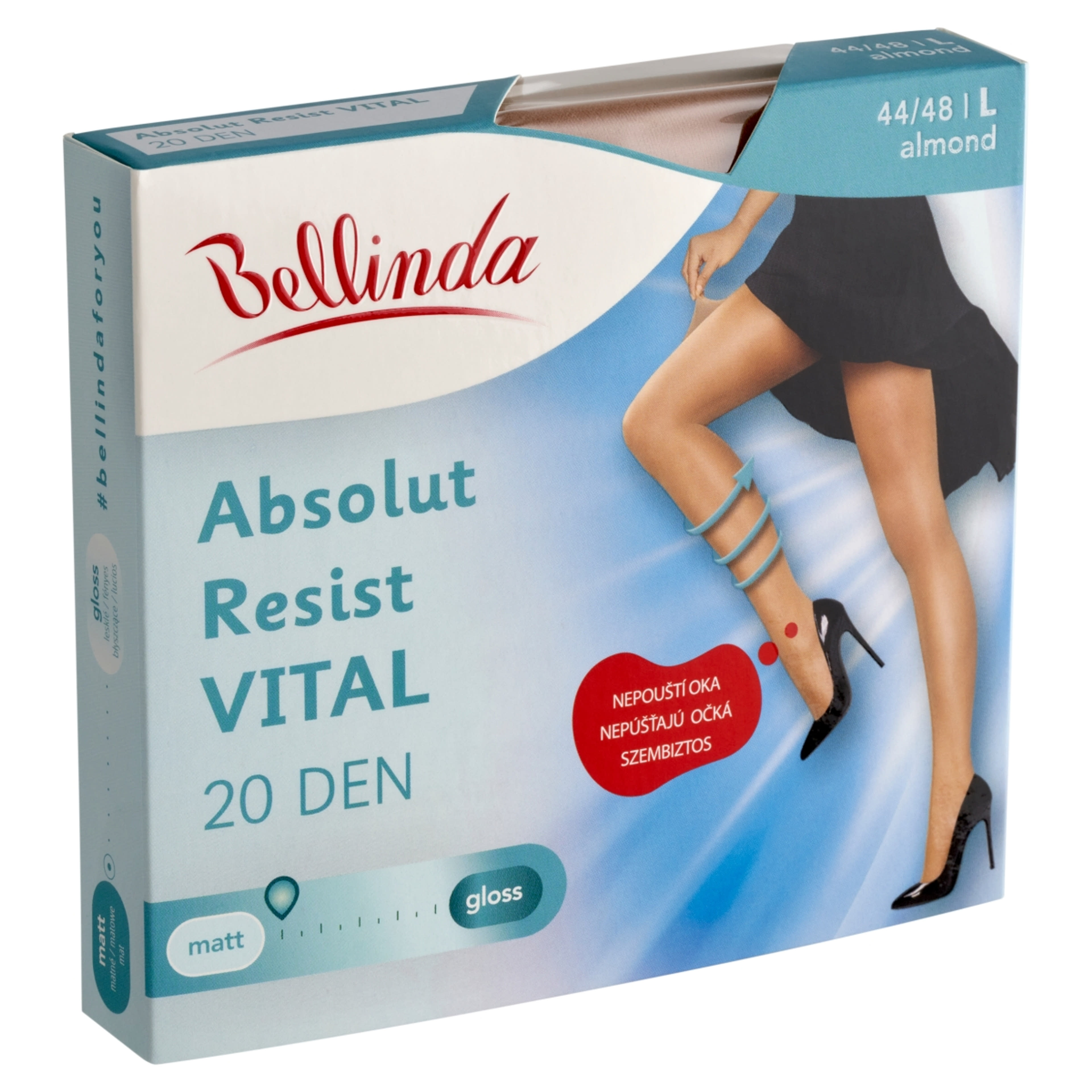 Bellinda Absolut Resist Vital harisnya 20Den almond L-es méret - 1 db-3