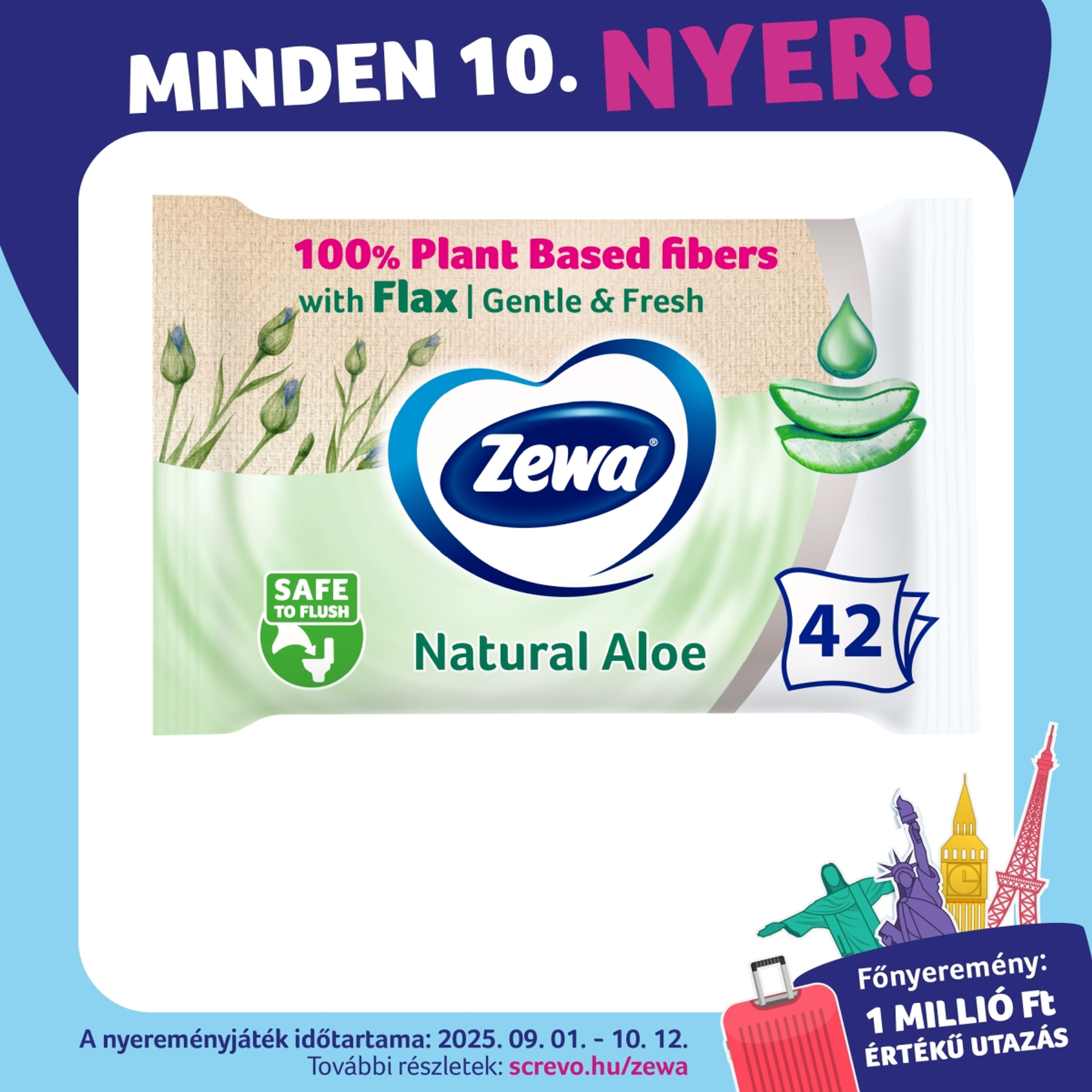 Zewa Aloe Vera nedves toalettpapapír - 42 db