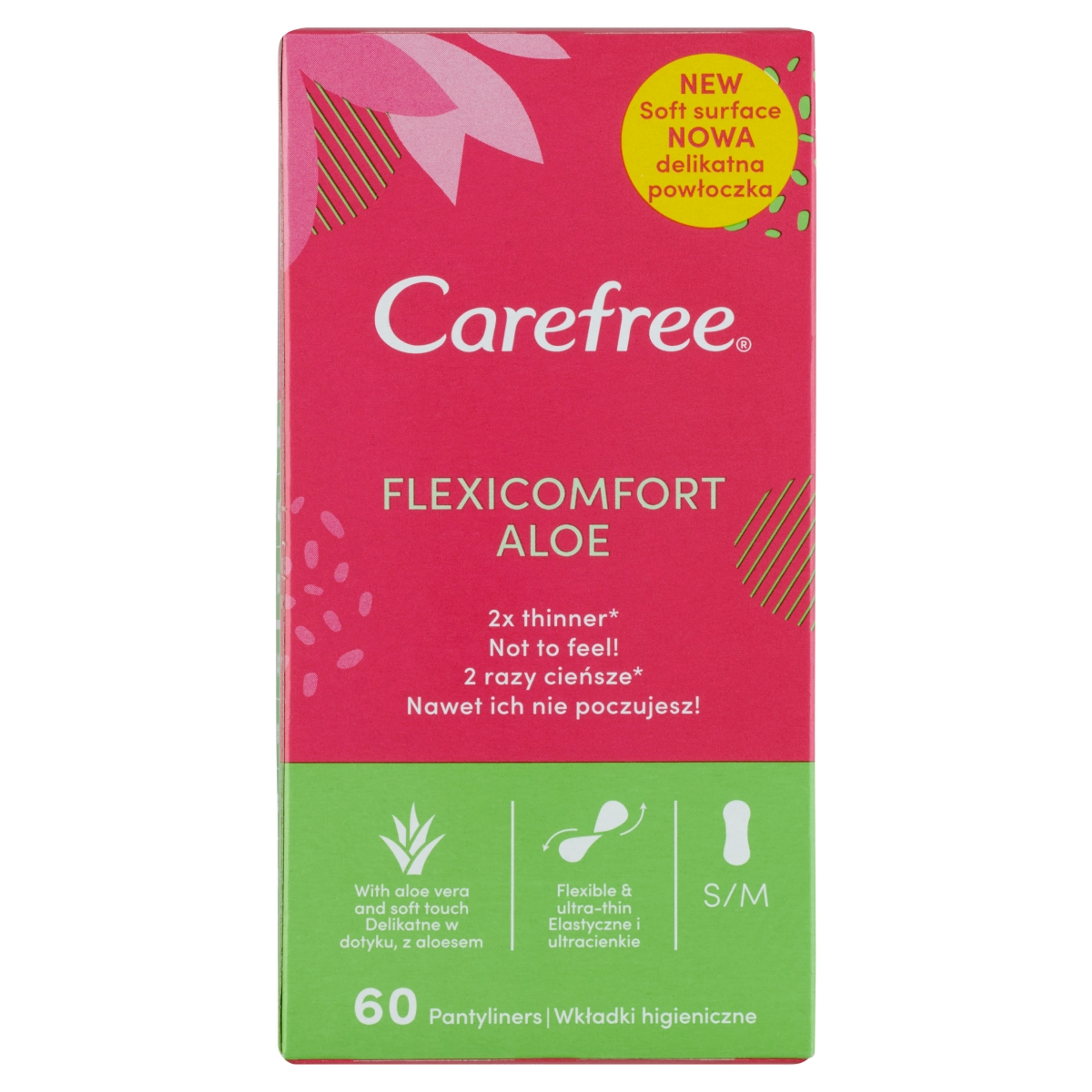 Carefree FlexiComfort Aloe tisztasági betét - 60 db-1