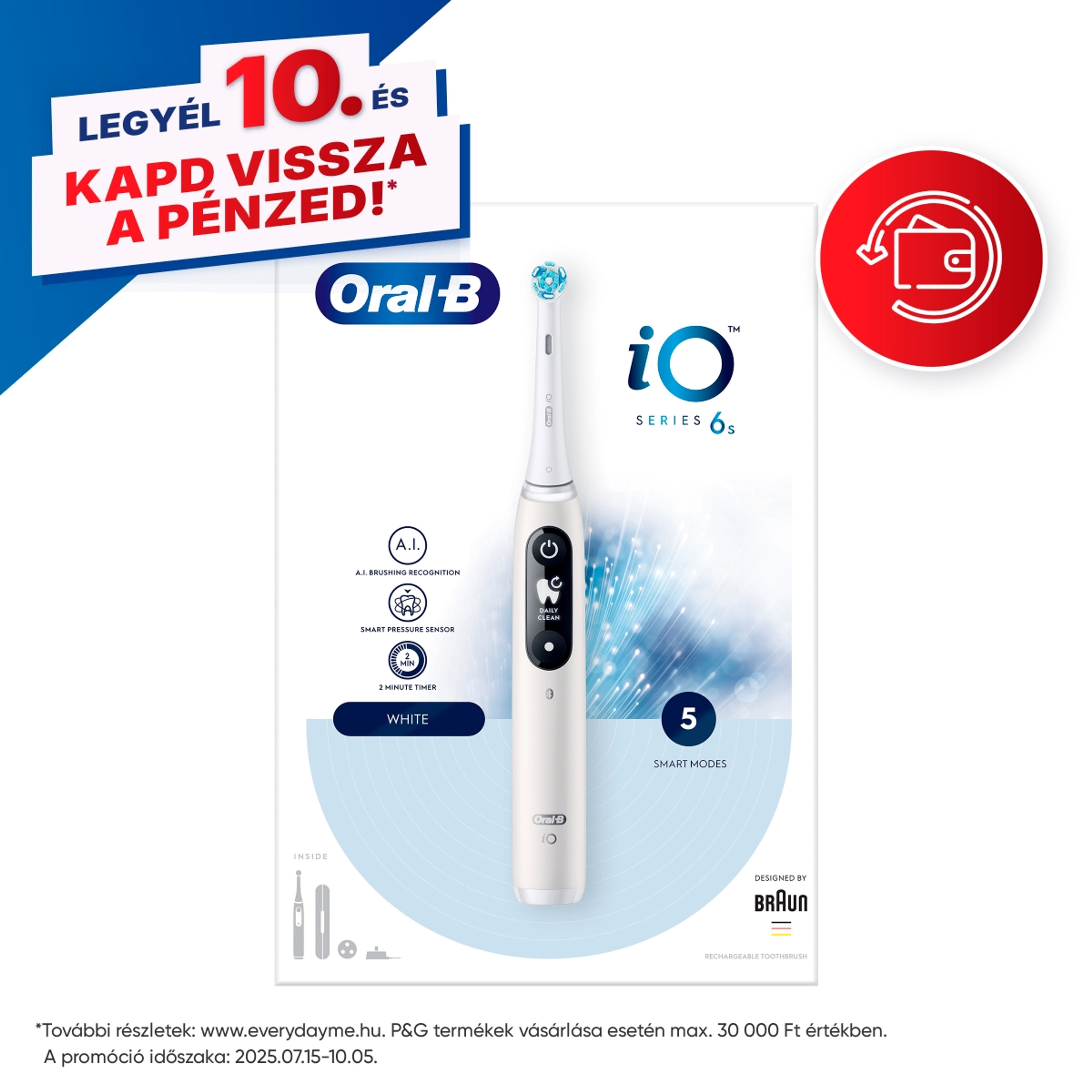 Oral B IO6 White elektromos fogkefe -1 db