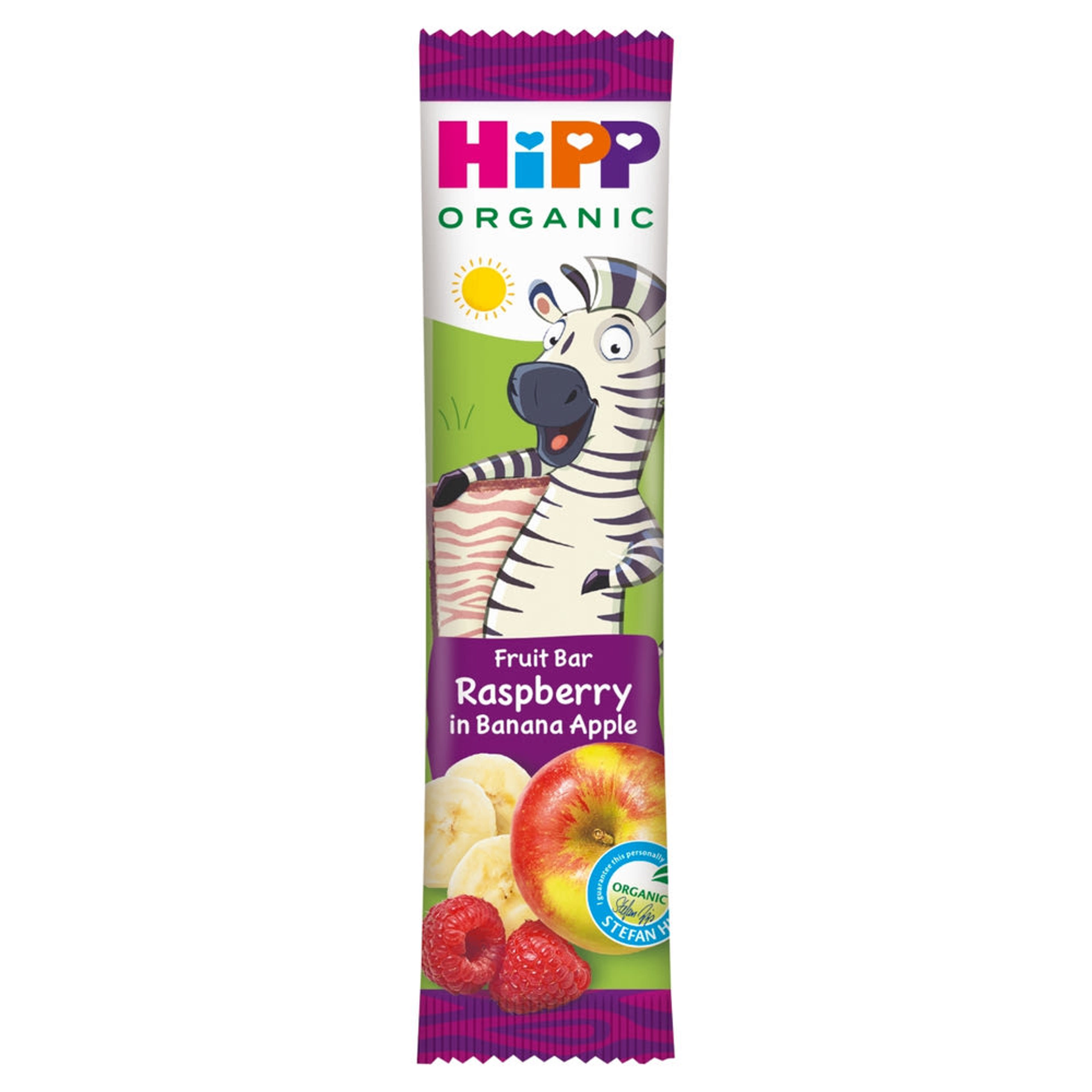 Hipp bio gyümölcsszelet málna - banán - alma 1 éves kortól - 23 g