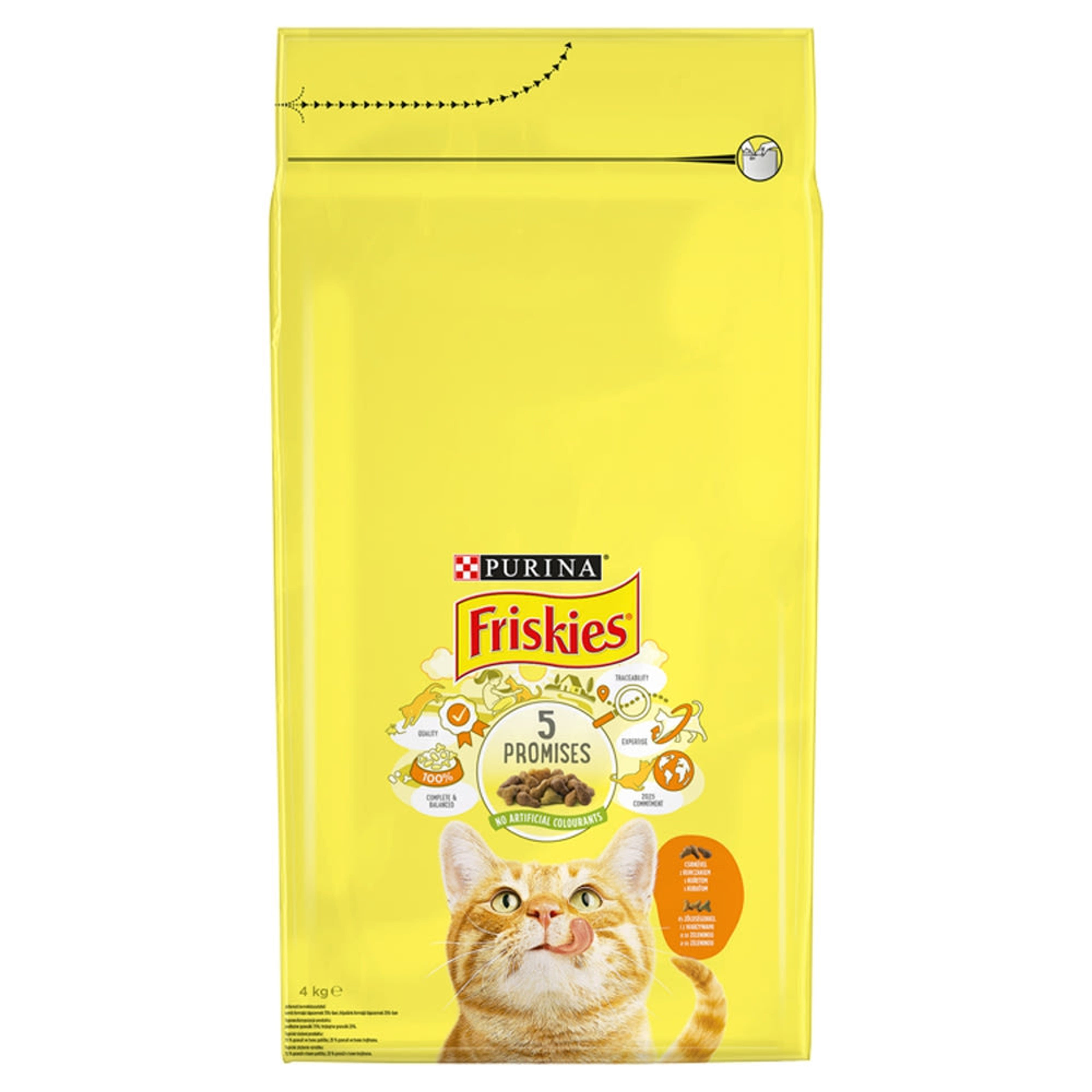 Friskies száraz állateledel macskáknak csirkével és zöldségekkel - 4000 g