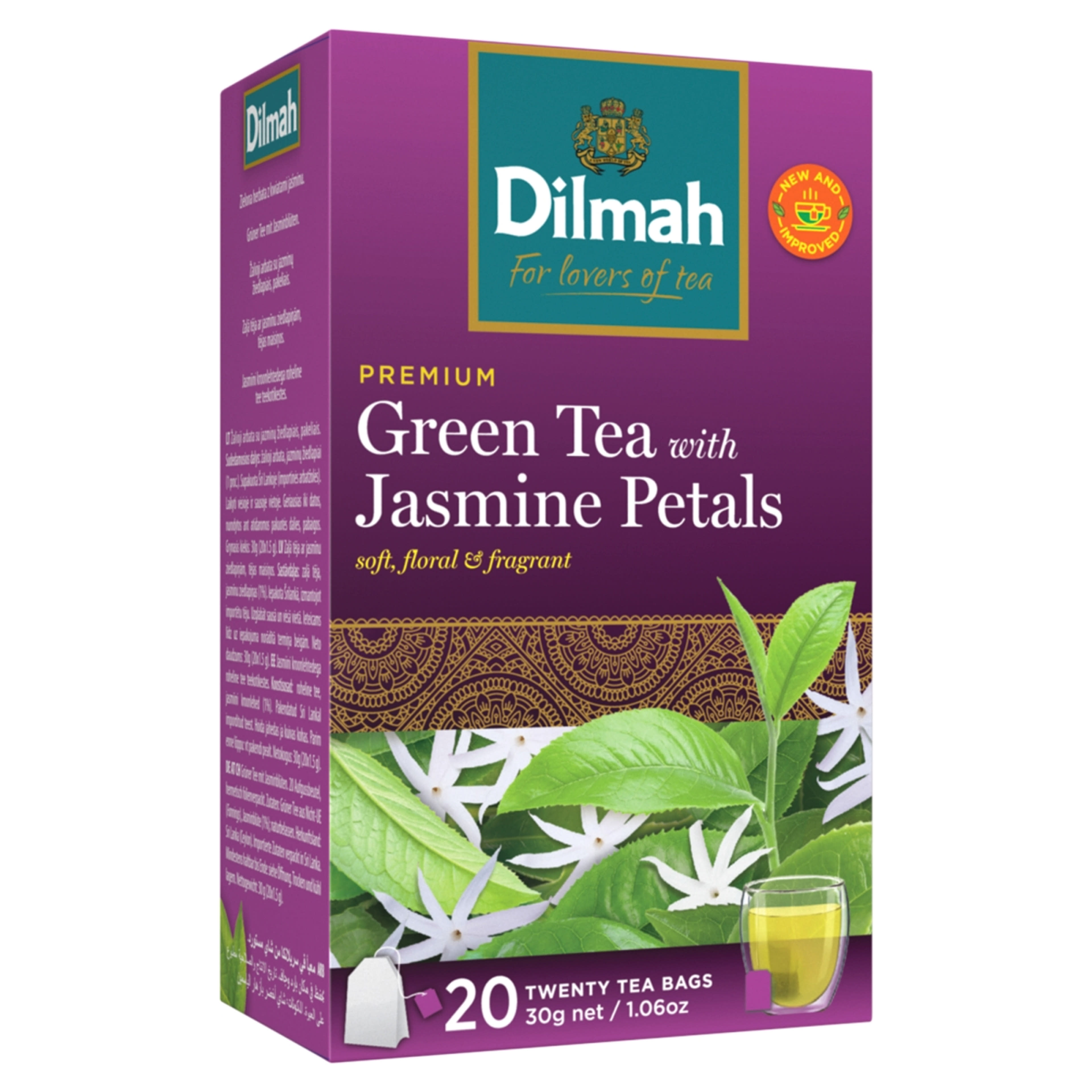 Dilmah zöld tea jázmin szirmokkal 20 filter - 30 g