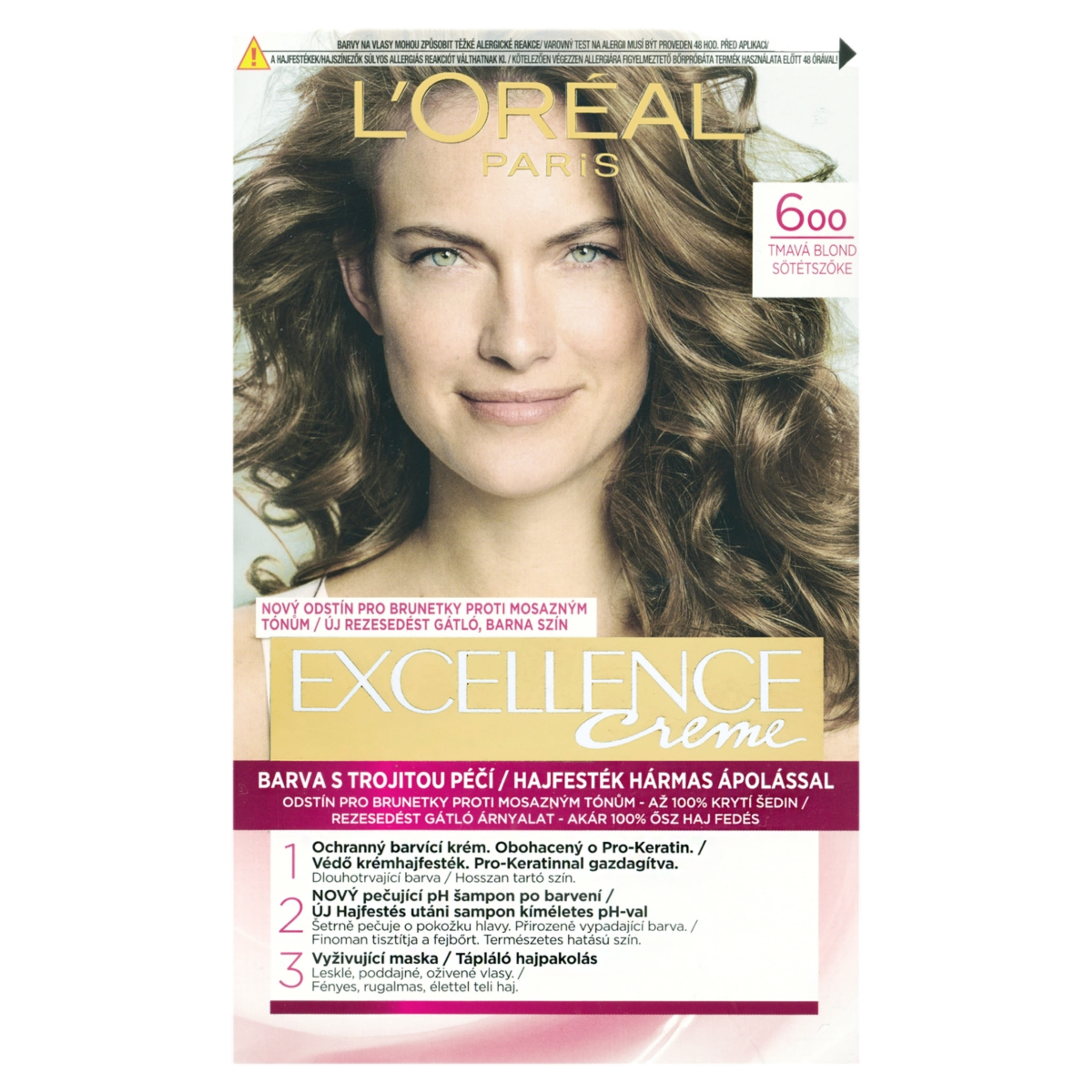 L'Oréal Paris Excellence krémes, tartós hajfesték 6 sötétszőke - 1 db-1
