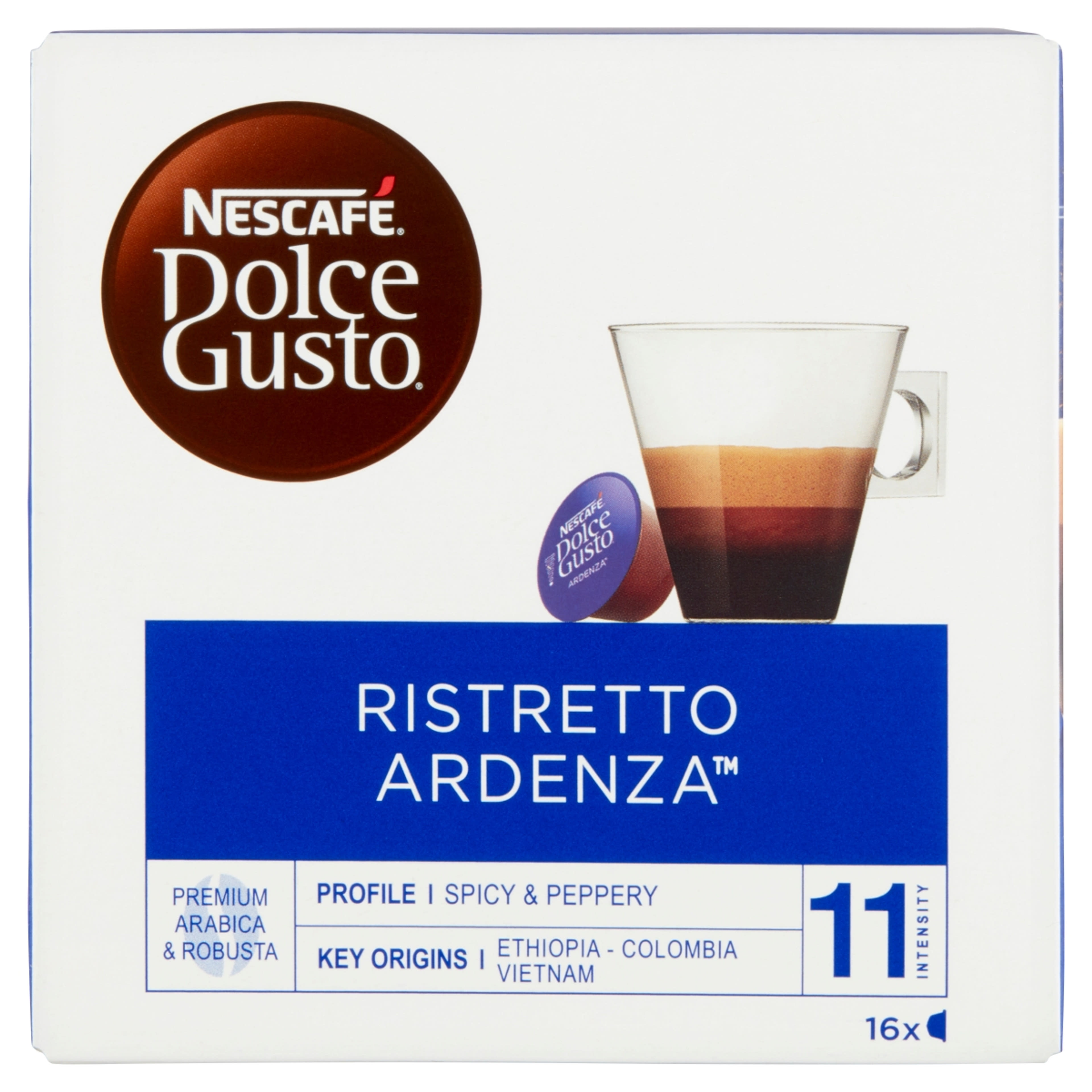 Nescafé Dolce Gusto Ristretto Ardenza őrölt pörkölt kávé 16 db - 112 g