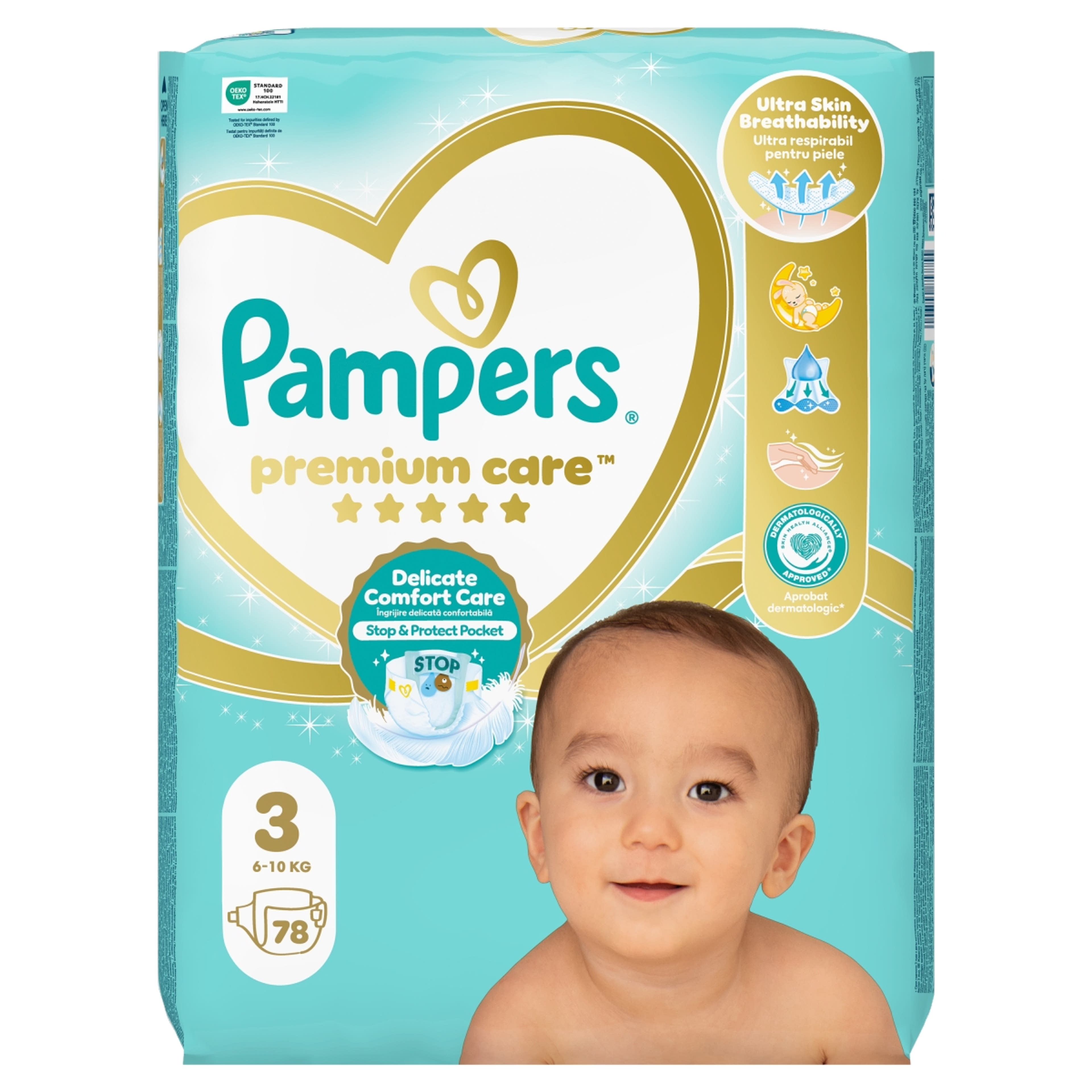 Pampers Premium Care pelenka, 3-as méret, 6kg - 10kg - 78 db