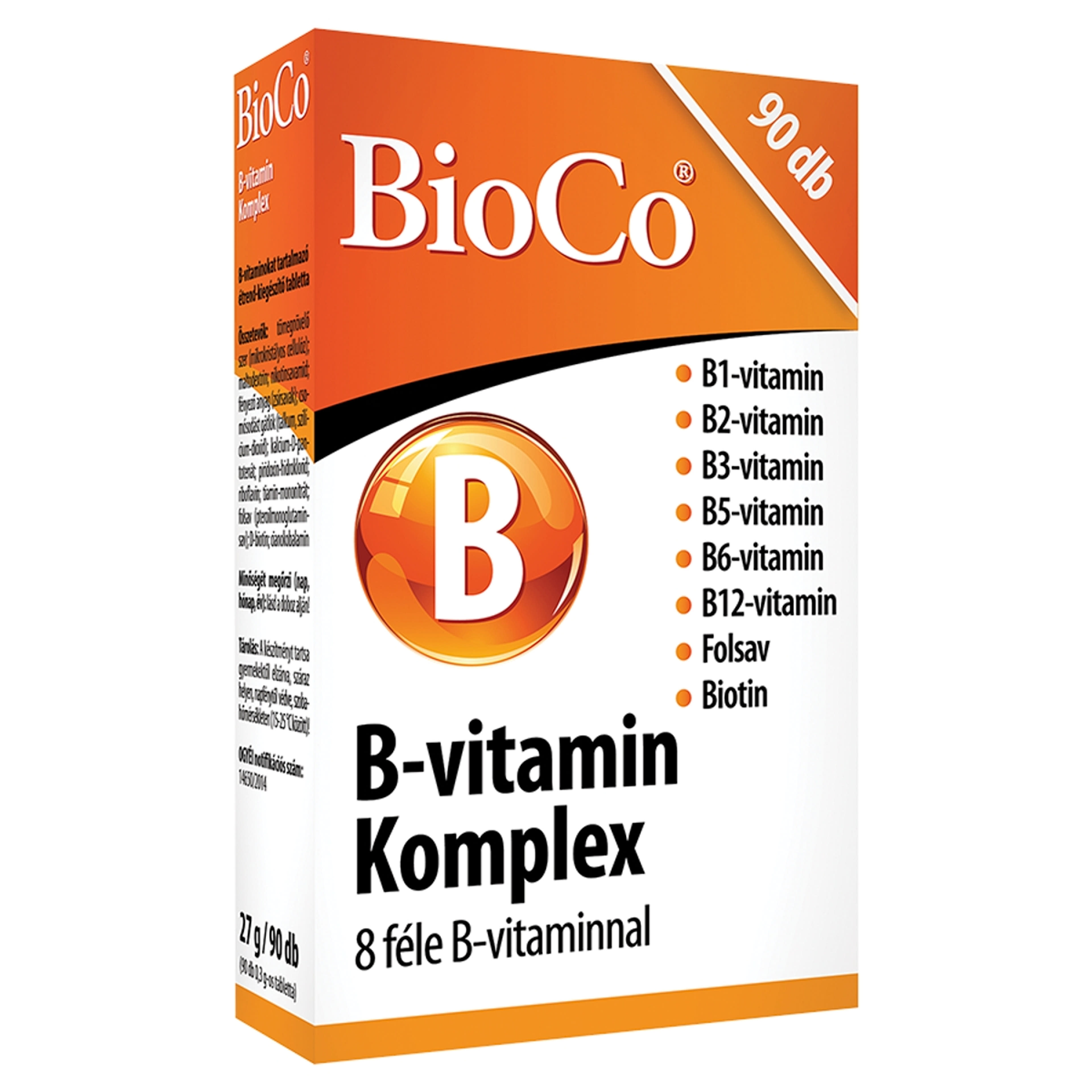 Bioco B-vitamin komplex étrendkiegészítő tabletta - 90 db-2