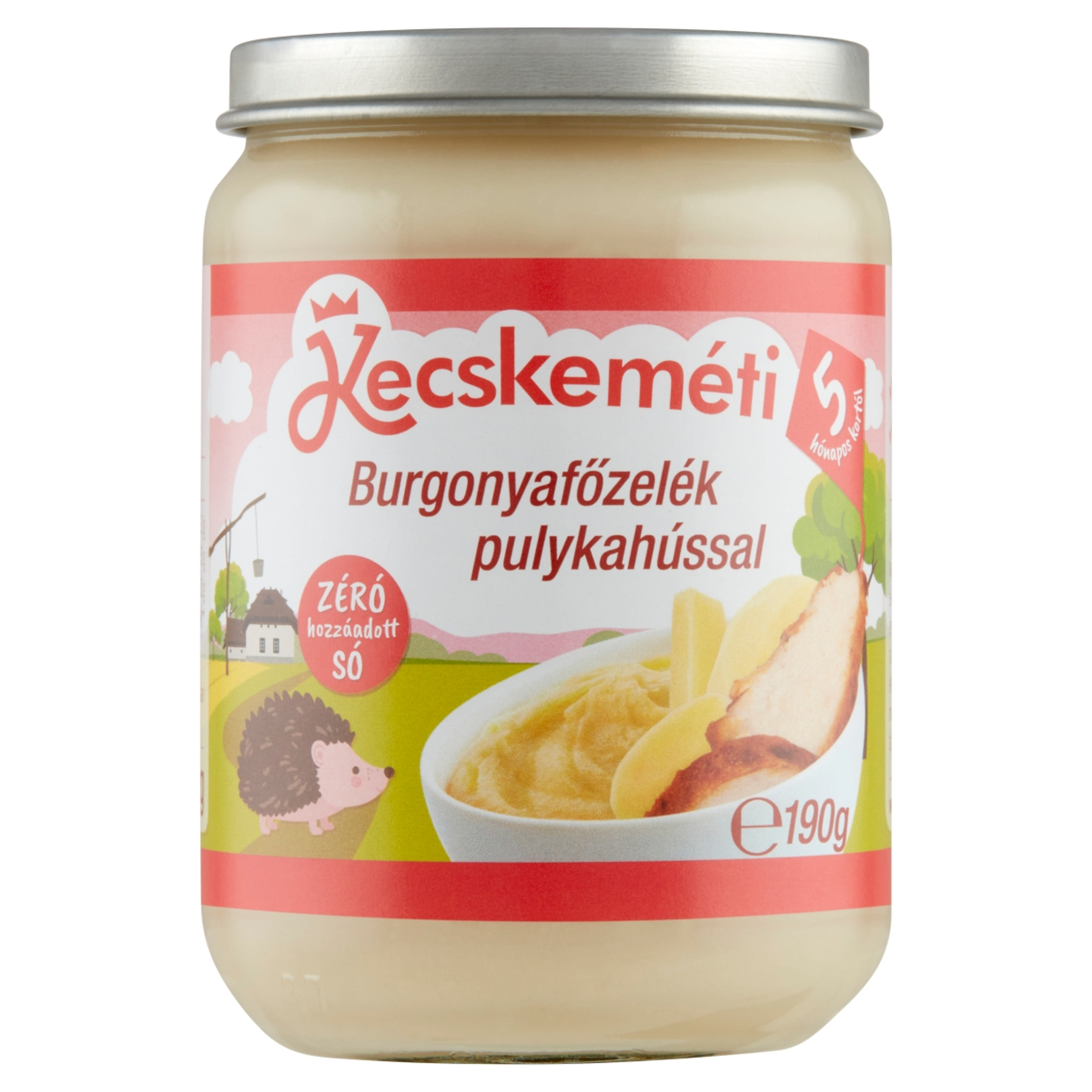 Kecskeméti Bébiétel Burgonya Fozelék Pulykahús Ízesítéssel 5 Hónapos Kortól - 190 g-1