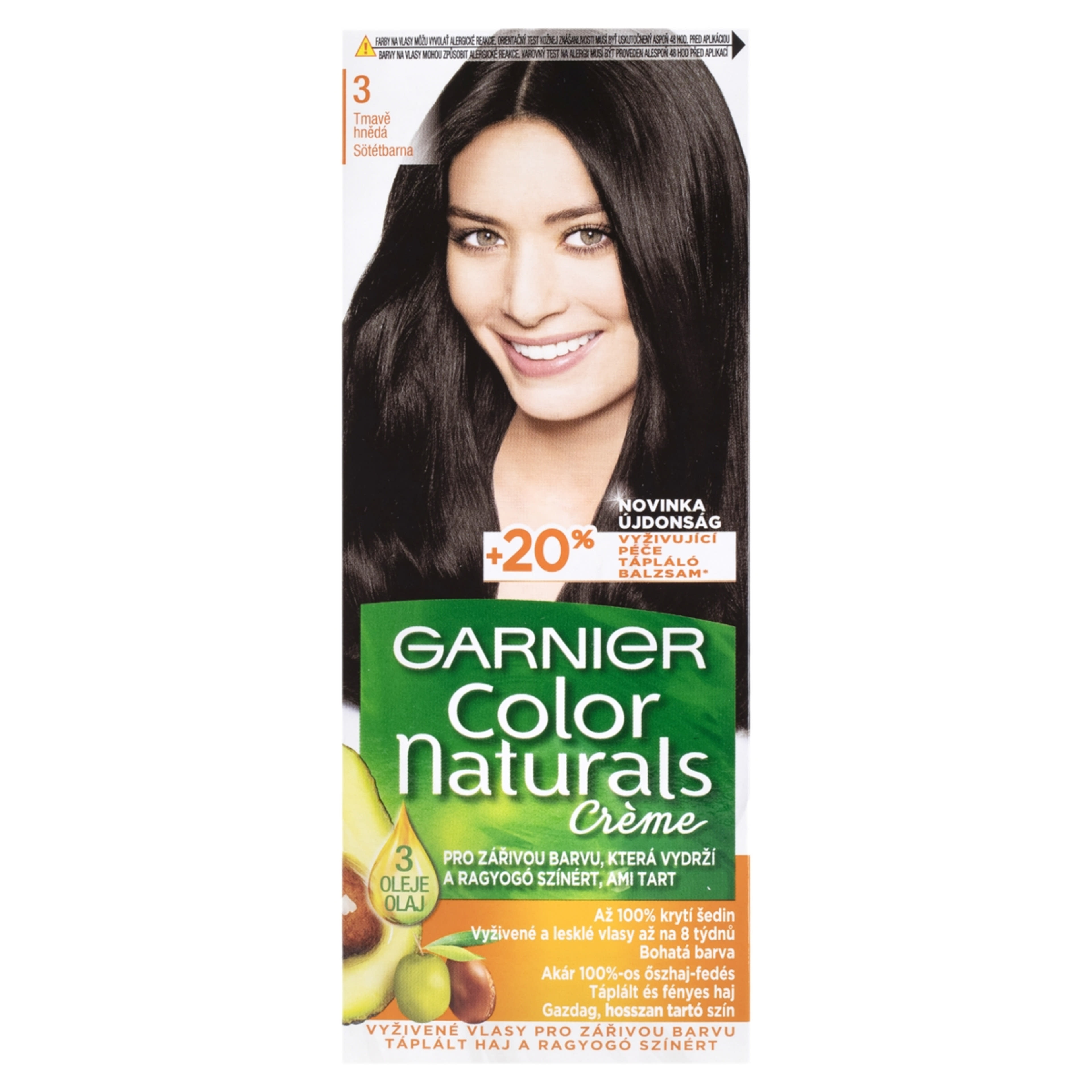 Garnier Color Naturals Tartós hajfesték 3.0 Sötétbarna - 1 db-1