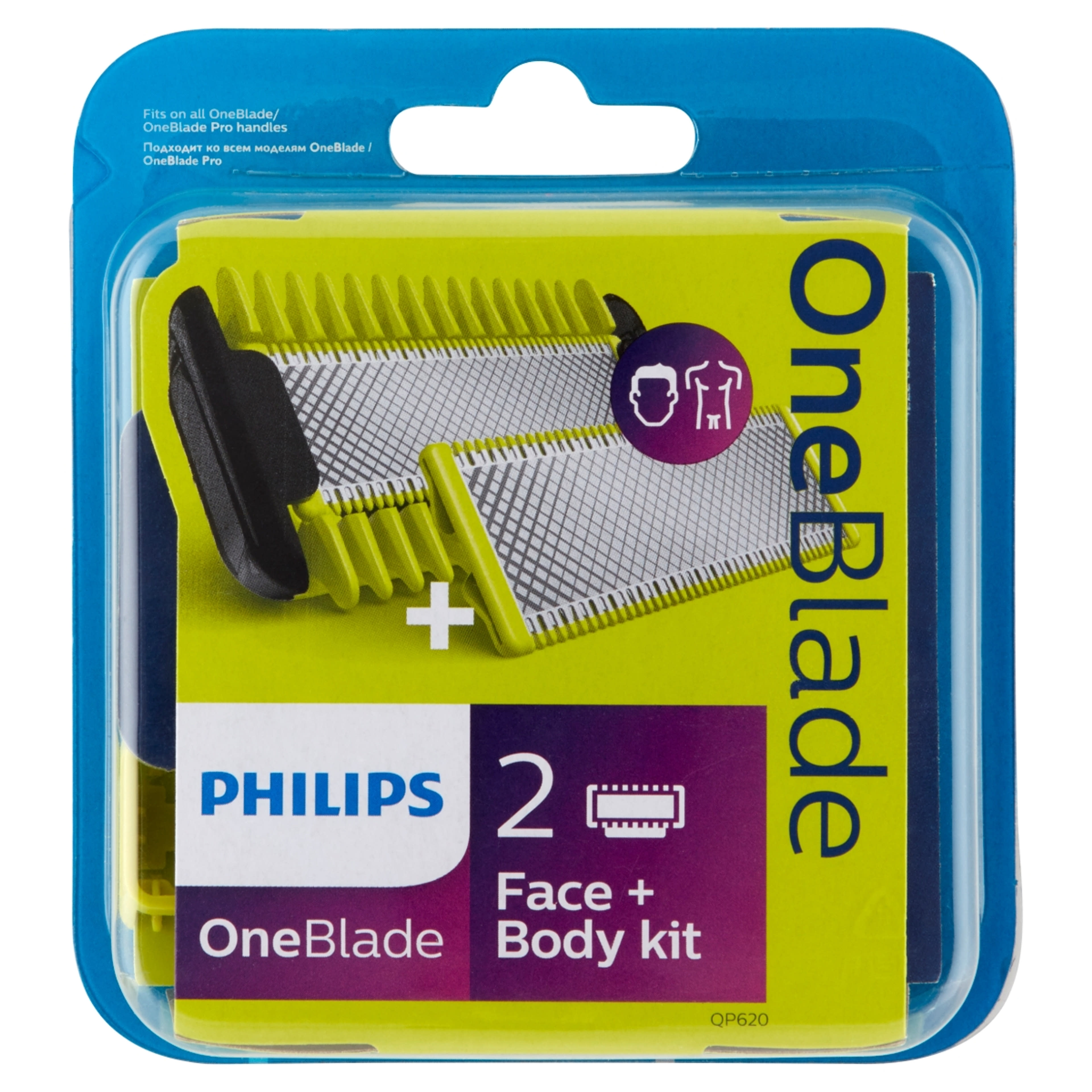Philips Oneblade face+body QP620/50 cserepenge - 2 db