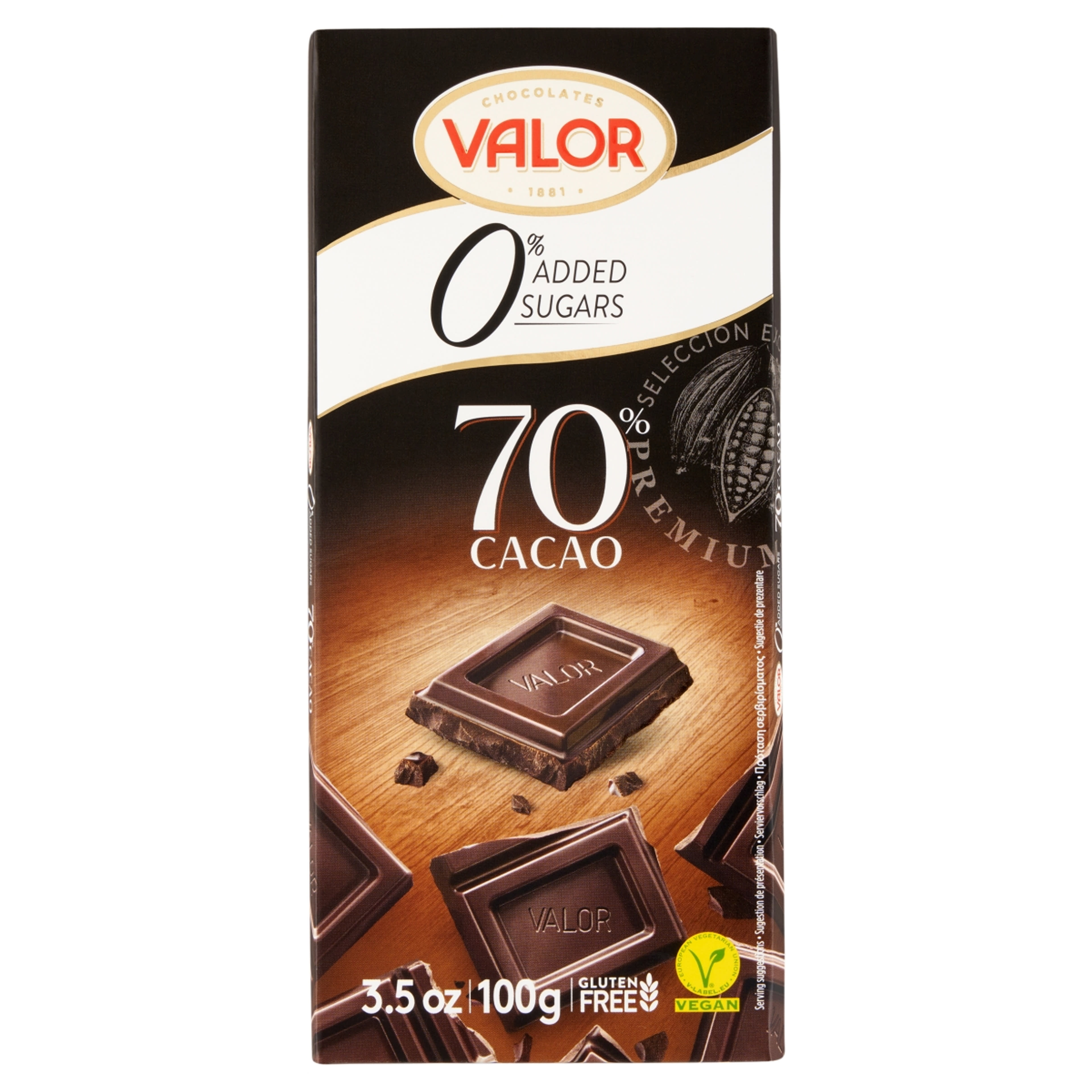 Valor étcskoládé 70% édesítőszerekkel - 100 g-1