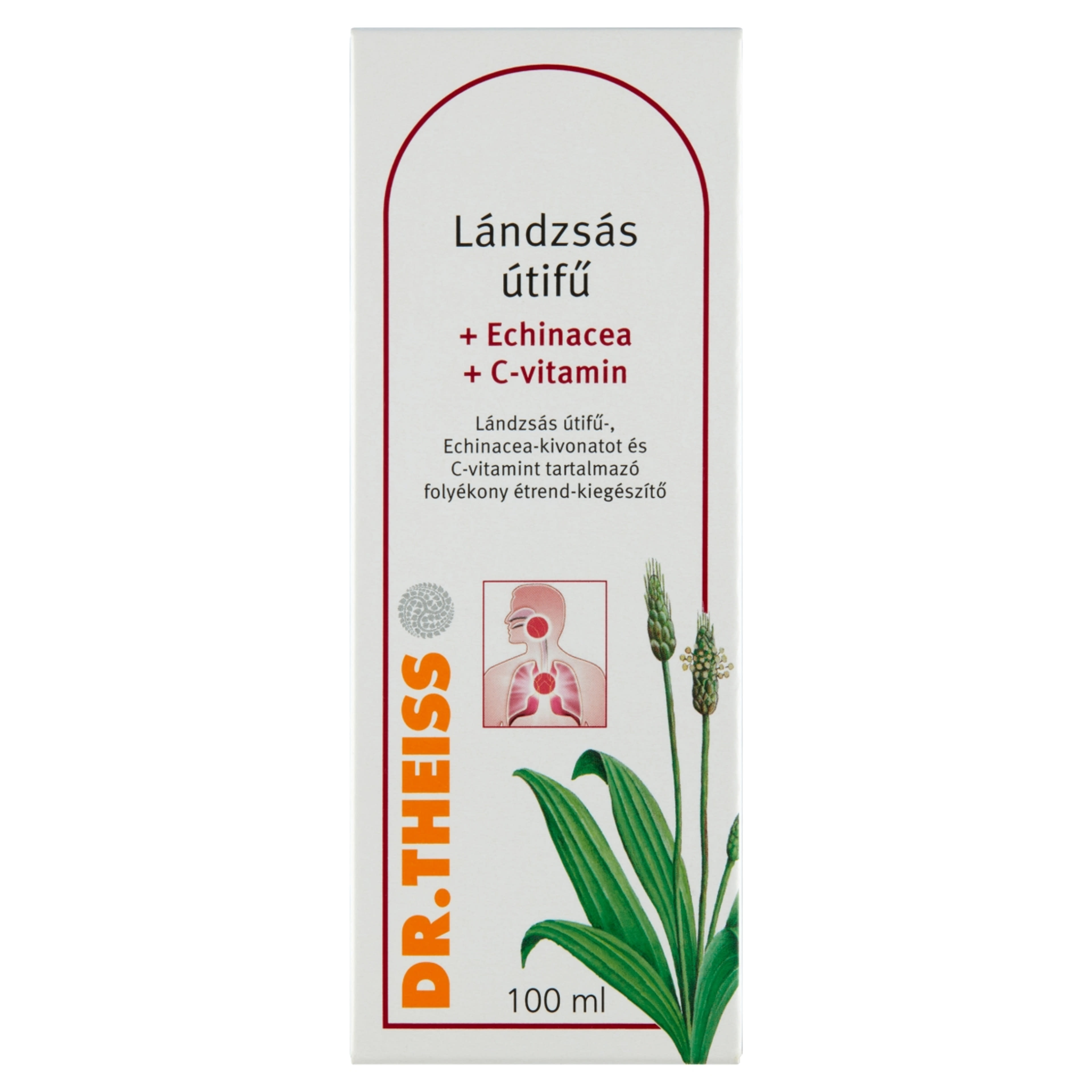 Dr.Theiss Lándzsás Útifű+ Echinacea+ C-Vitamin Folyékony Étrendkiegészítő - 100 ml-1