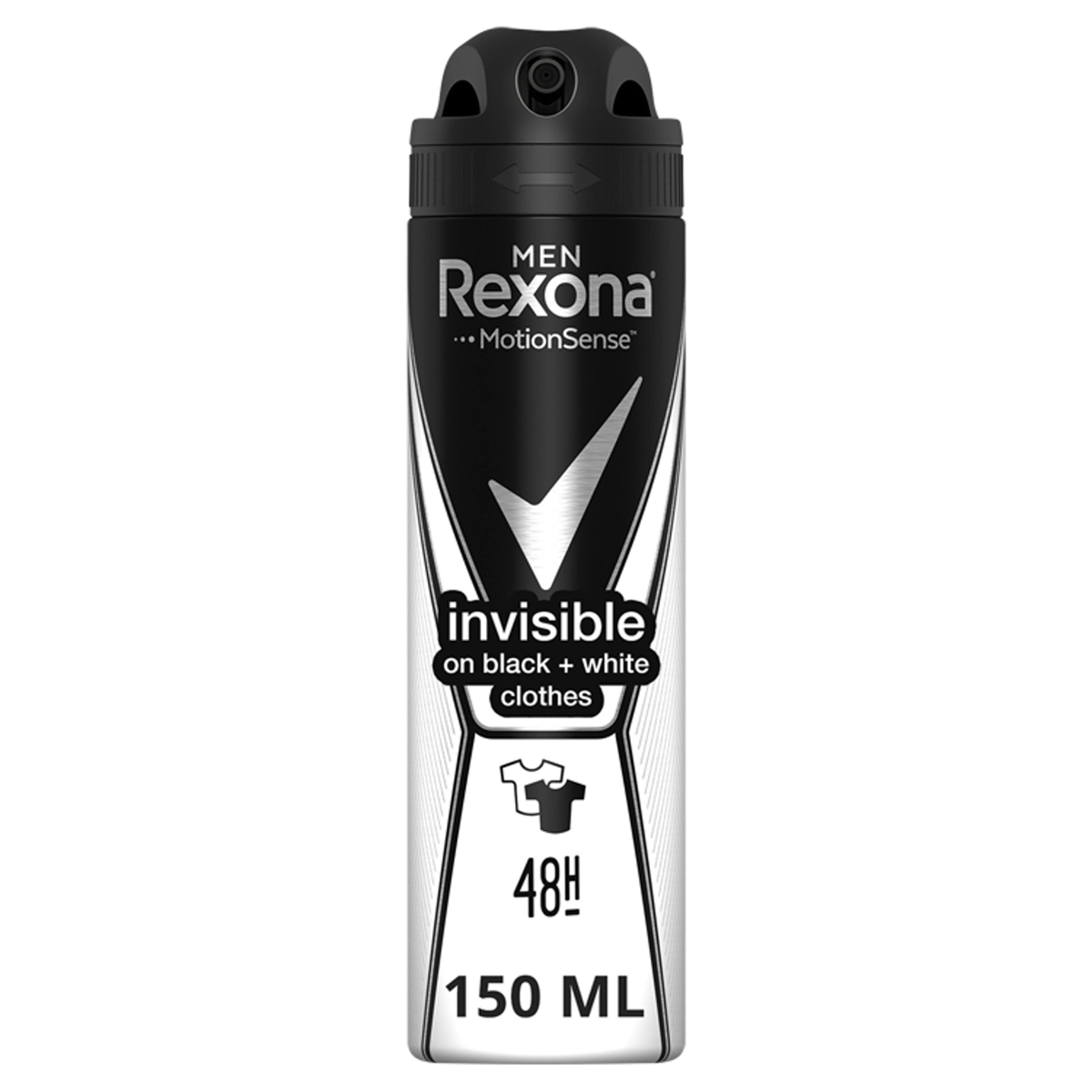 Rexona Men Invisible Black + White 48H férfi izzadásgátló dezodor - 150 ml-3