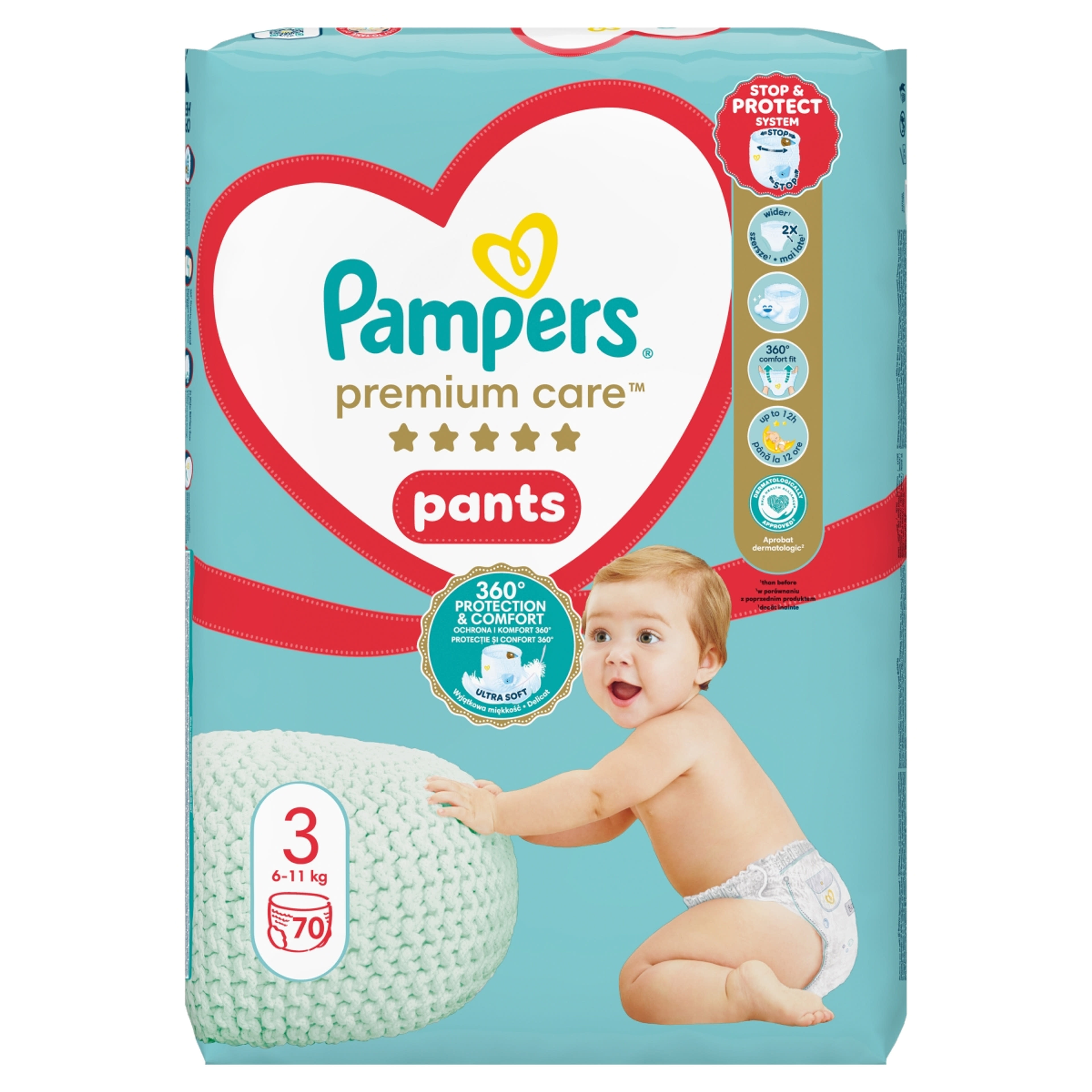 Pampers Premium Care Pants 3-as 6-11 kg - 70 db