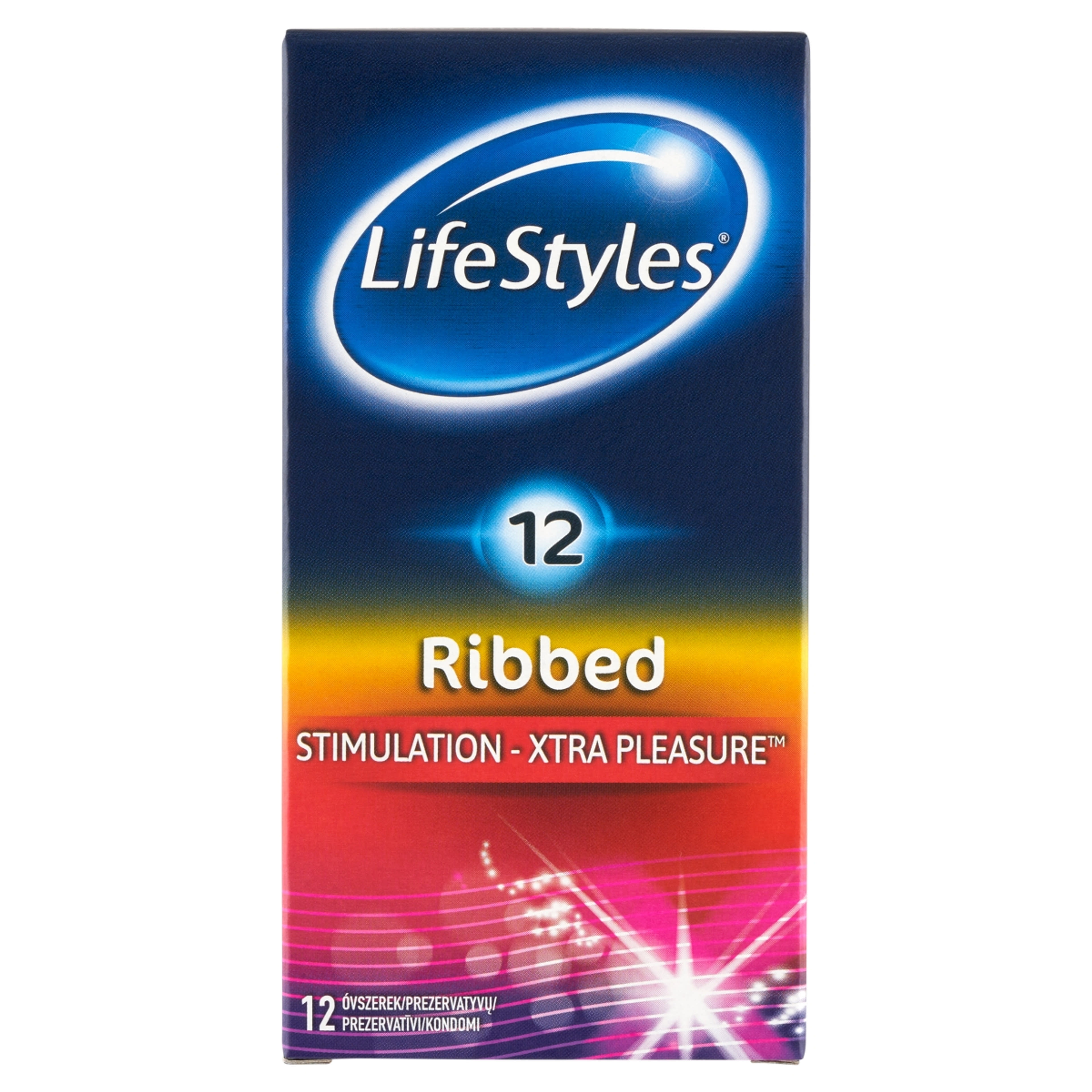 LifeStyles Ribbed Xtra Pleasure óvszer - 12 db-1