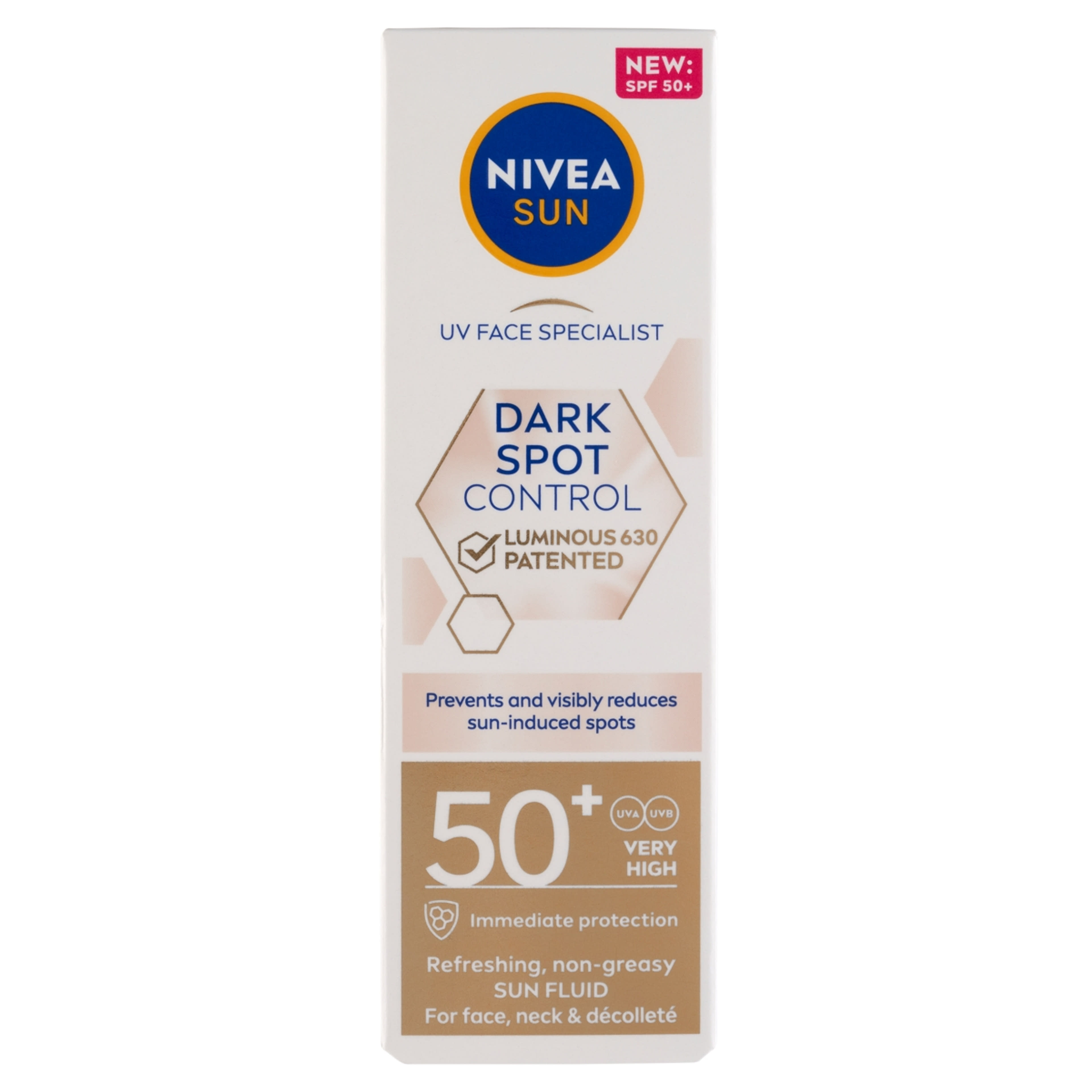 Nivea Sun Spot Control Luminous 630 napozó arckrém FF50 - 40 ml