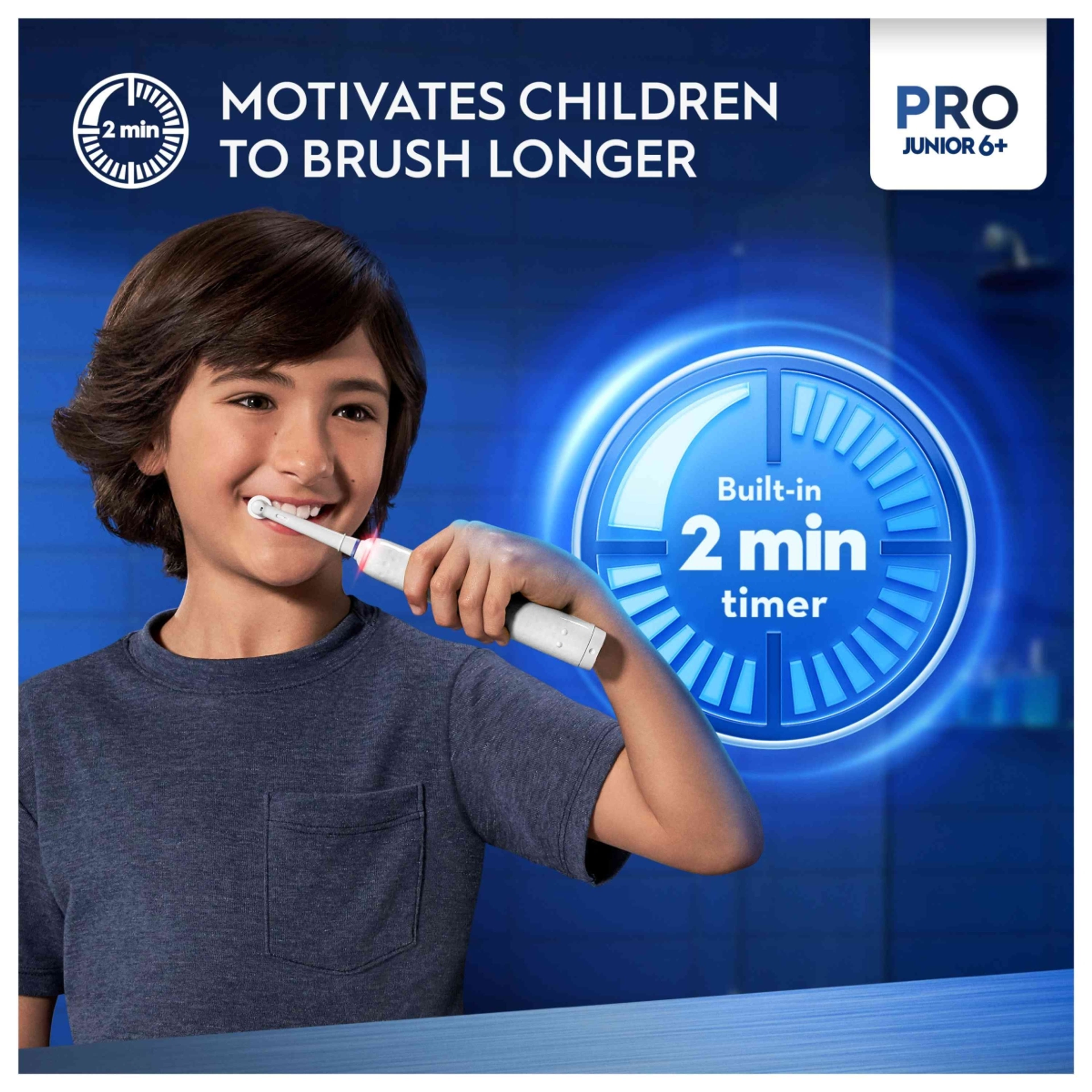 Oral-B Pro Junior Jégvarázs elektromos fogkefe 6 éves kortól - 1 db-7