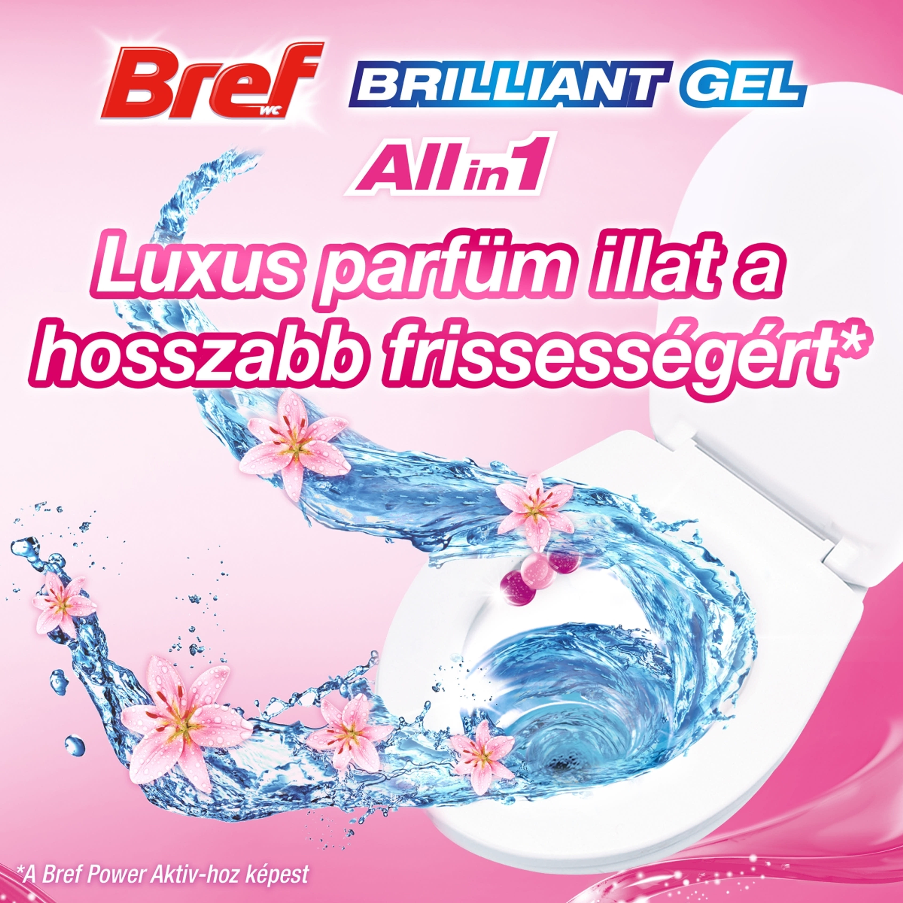 Bref Brilliant Gel Spring Rain WC illatosító (3x42 g) - 126 g-2