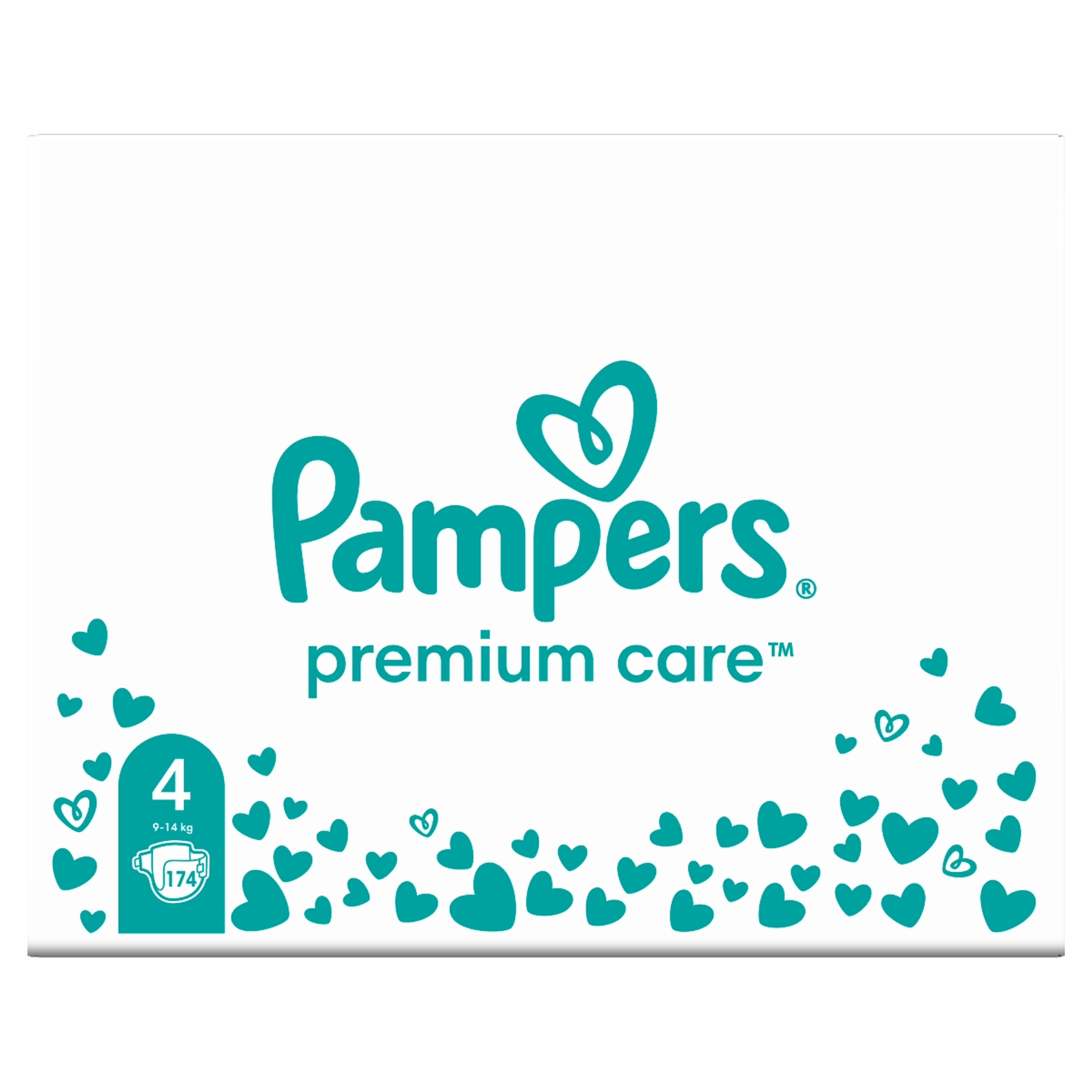 Pampers Premium Care pelenka 4-es méret, 9-14 kg - 174 db