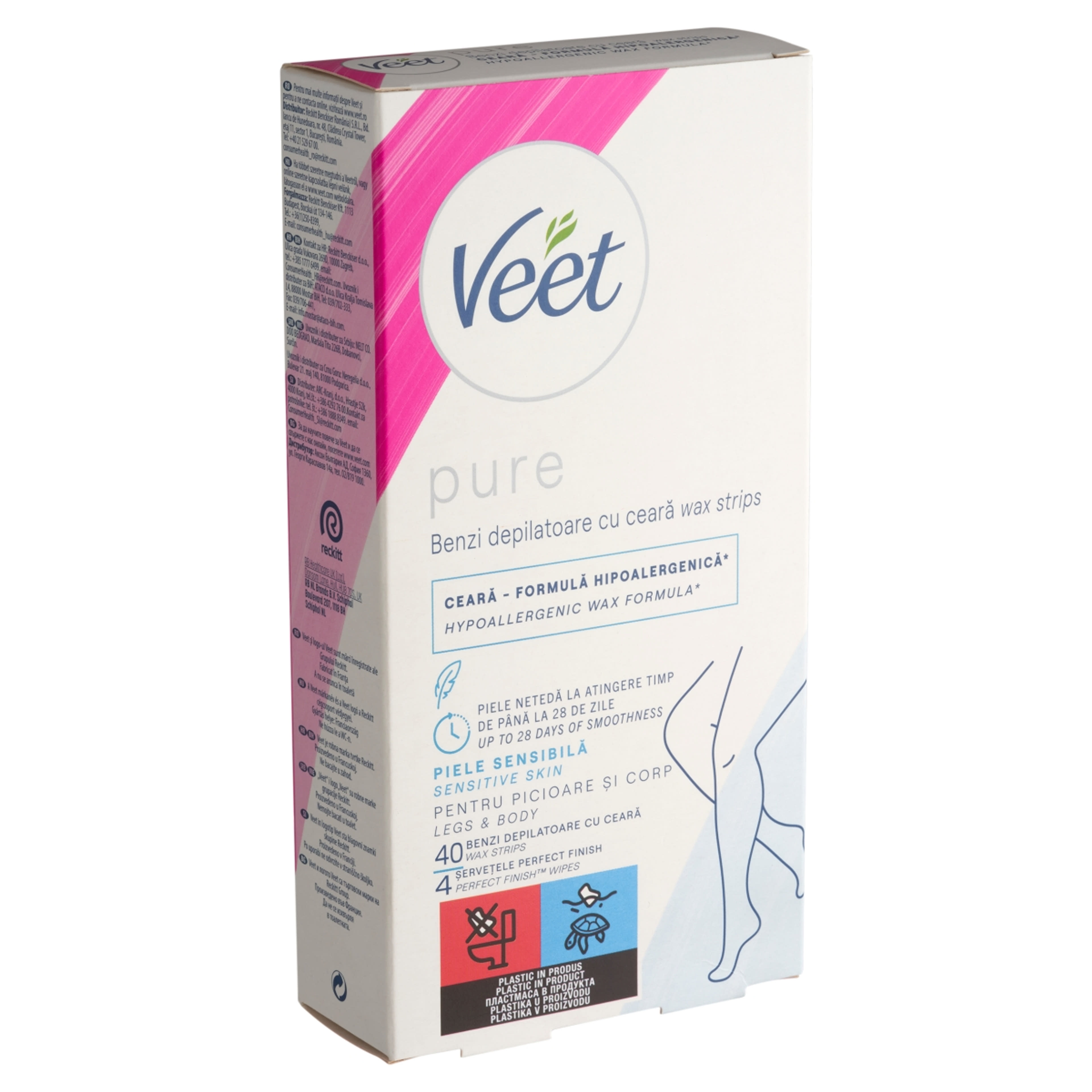 Veet Pure hideggyanta szalagok érzékeny bőrre lábra és testre - 40 db-2