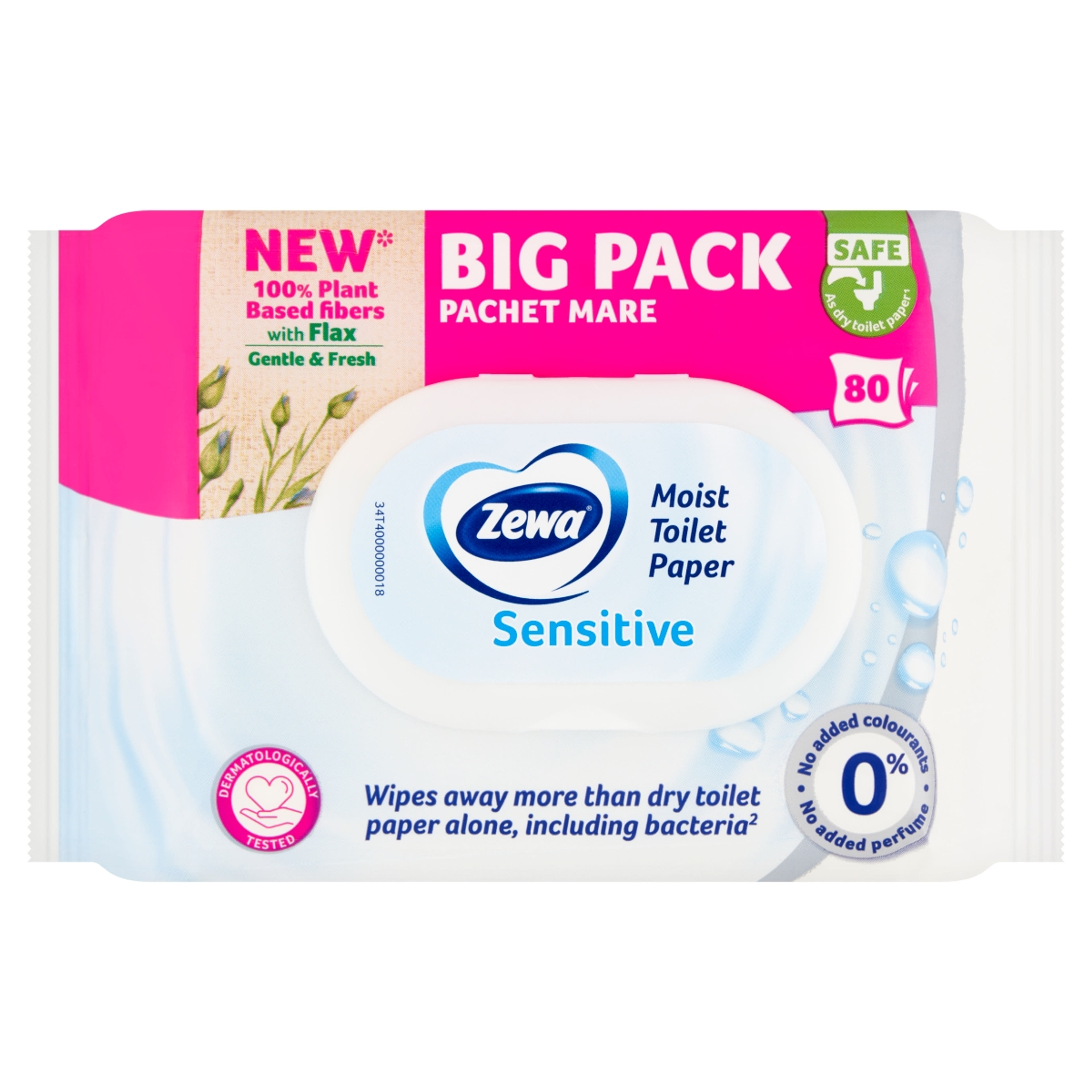 Zewa Sensitive BigPack nedves toelettpapír - 80 db